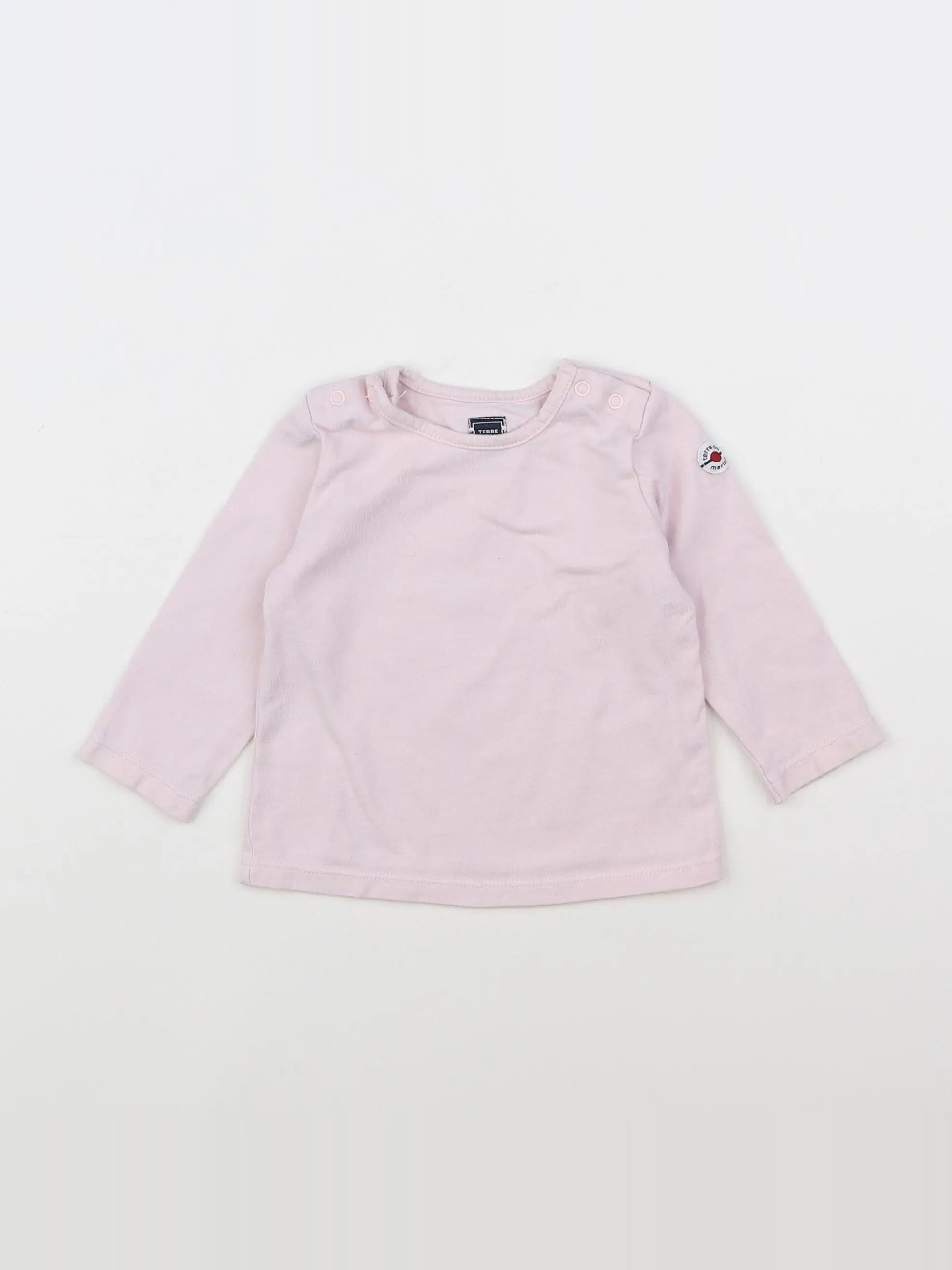 Terre de marins - tee-shirt rose - 6 mois