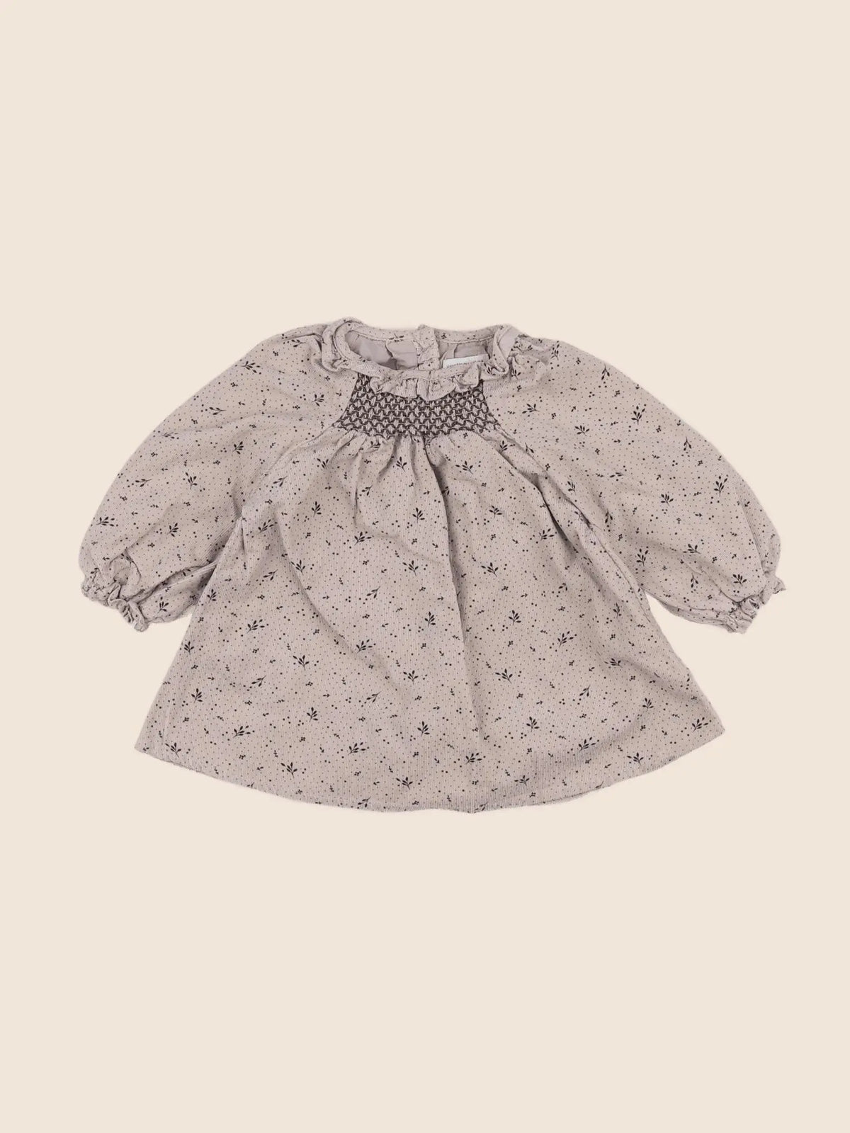Vertbaudet - robe beige - 6 mois
