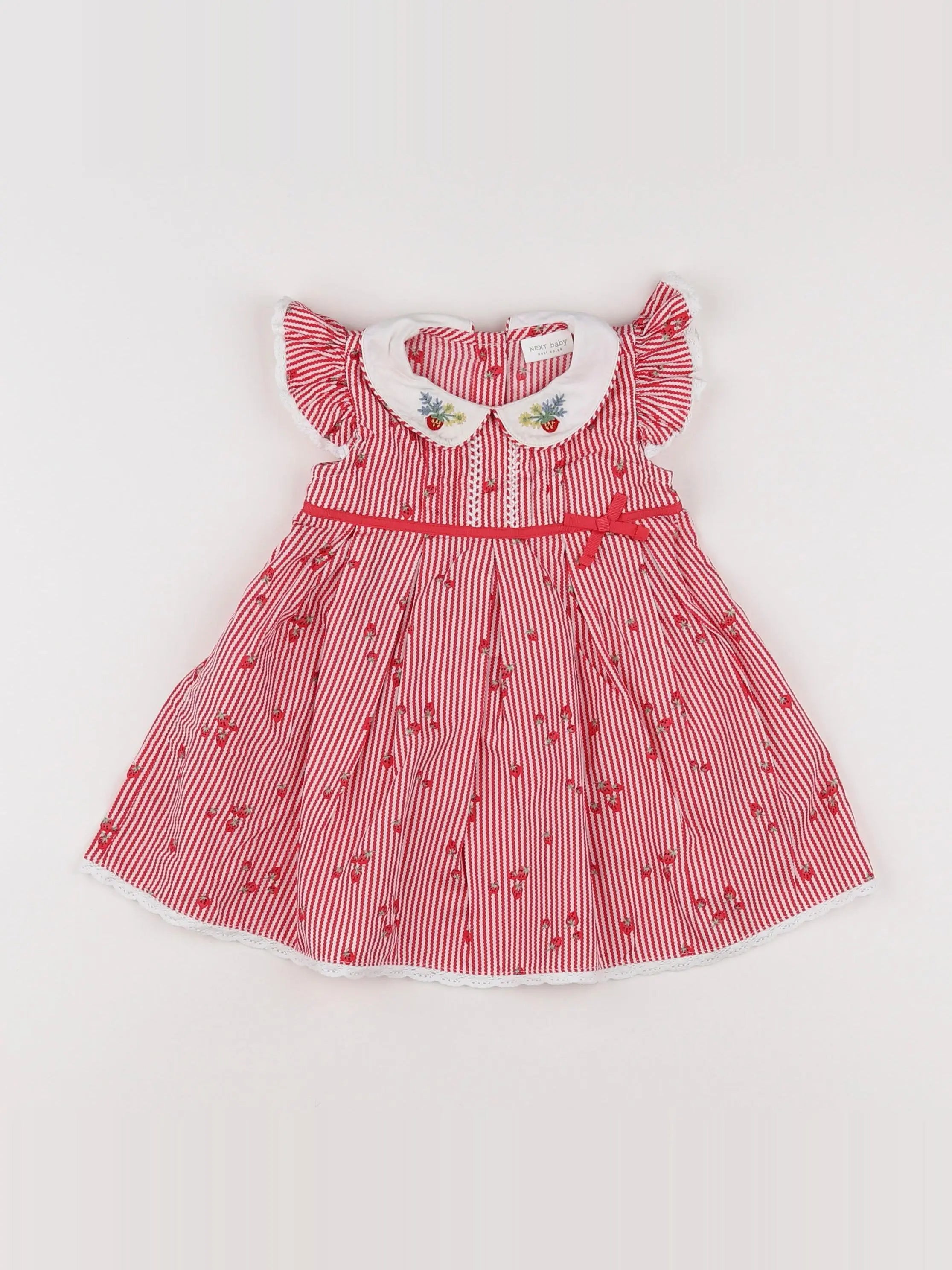 Next - robe rouge - 3/6 mois