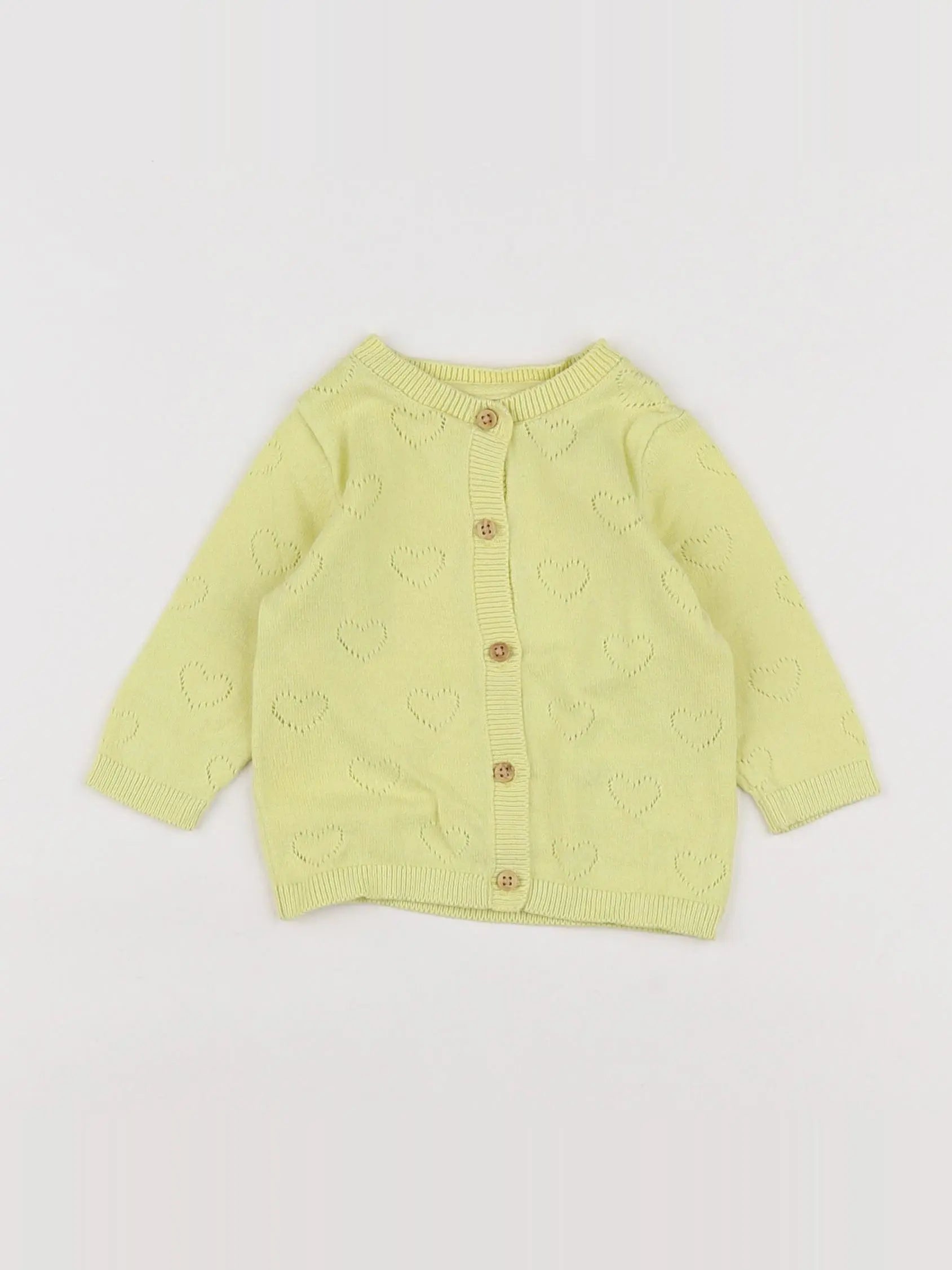 Vertbaudet - gilet jaune - 3 mois