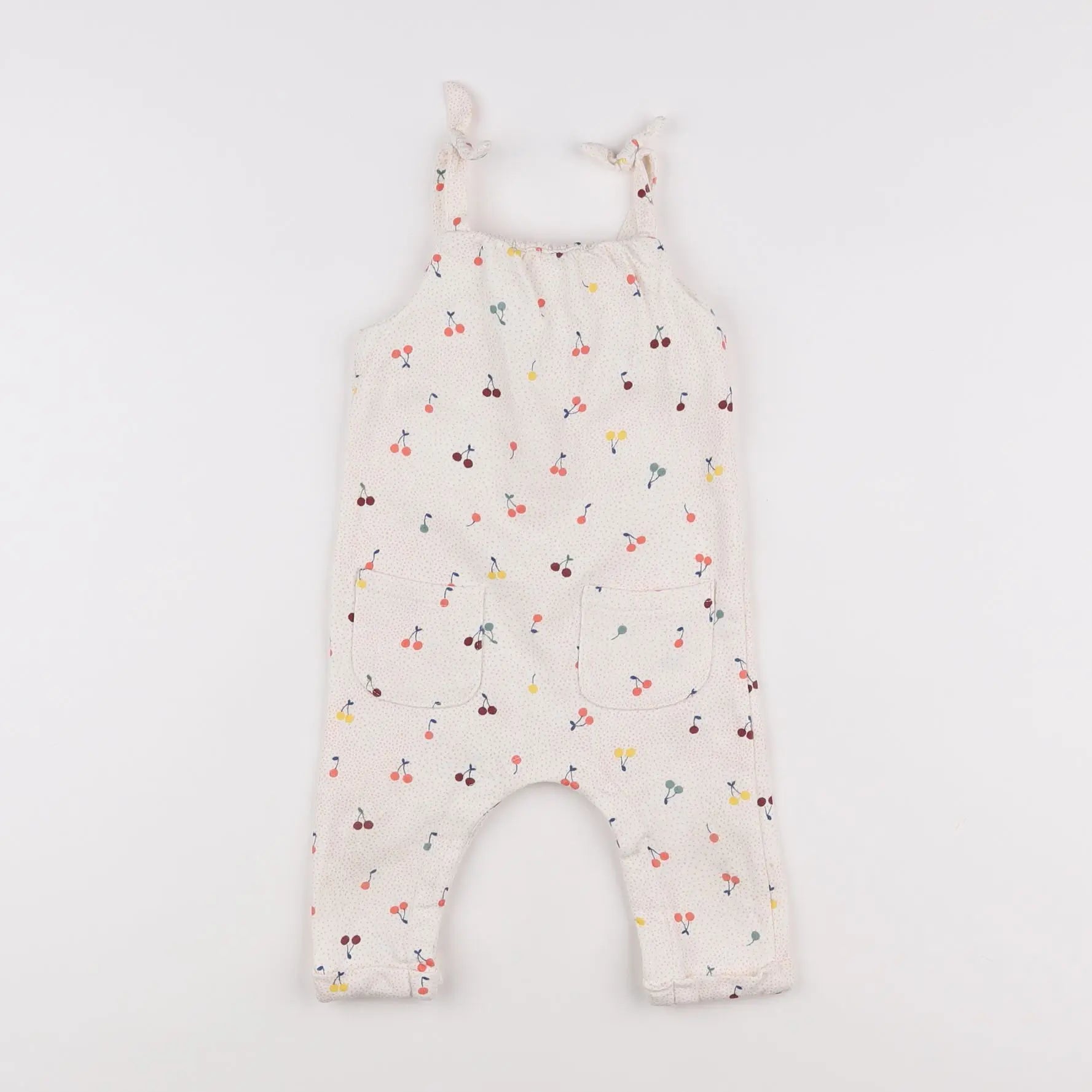 Vertbaudet - combinaison beige, rouge - 6 mois