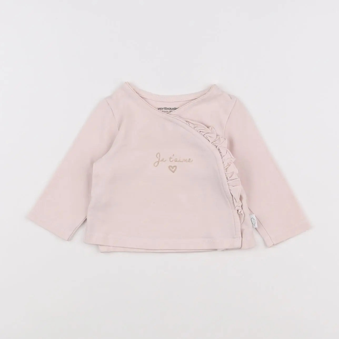 Vertbaudet - tee-shirt rose - 6 mois