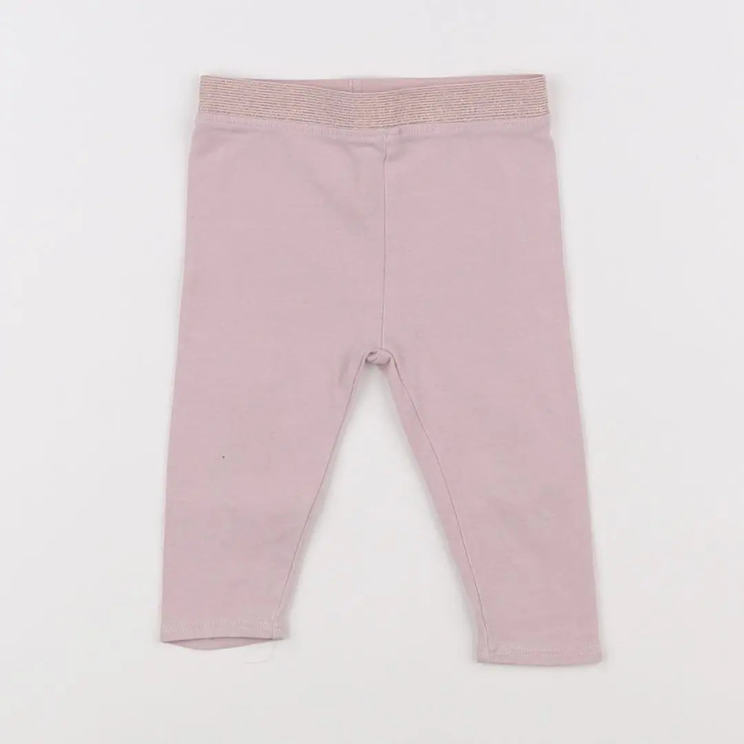 Vertbaudet - legging rose, or - 6 mois