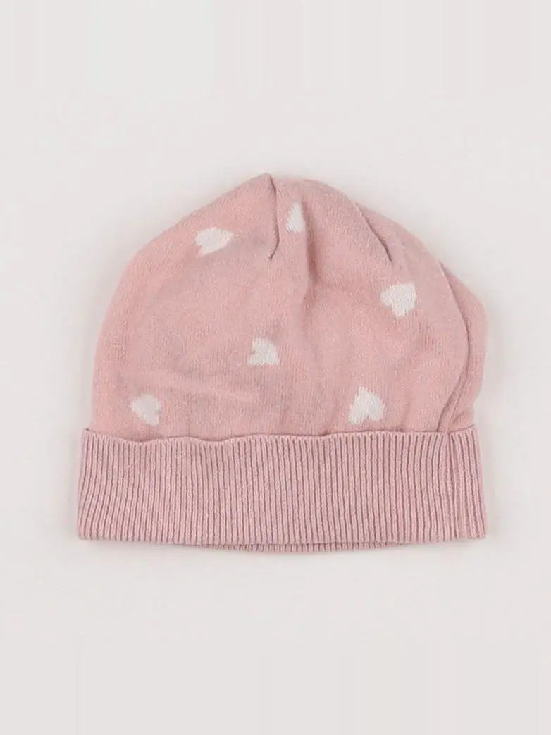 Vertbaudet - bonnet rose - 3/6 mois