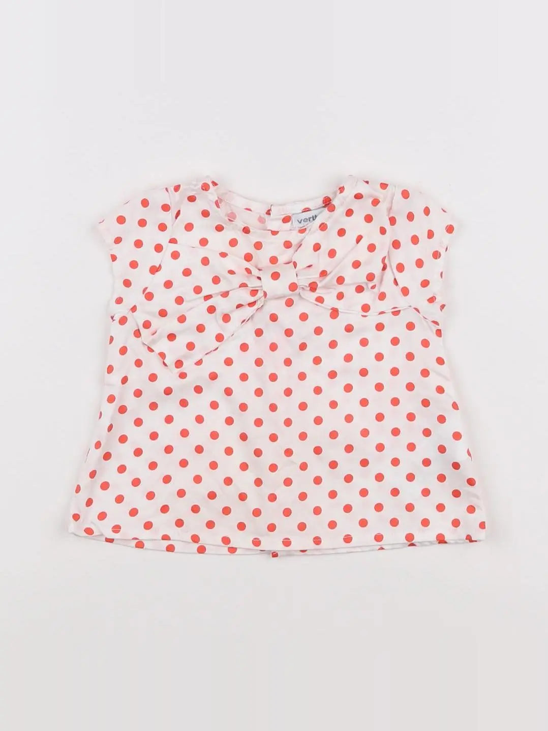 Vertbaudet - blouse blanc, rose - 6 mois
