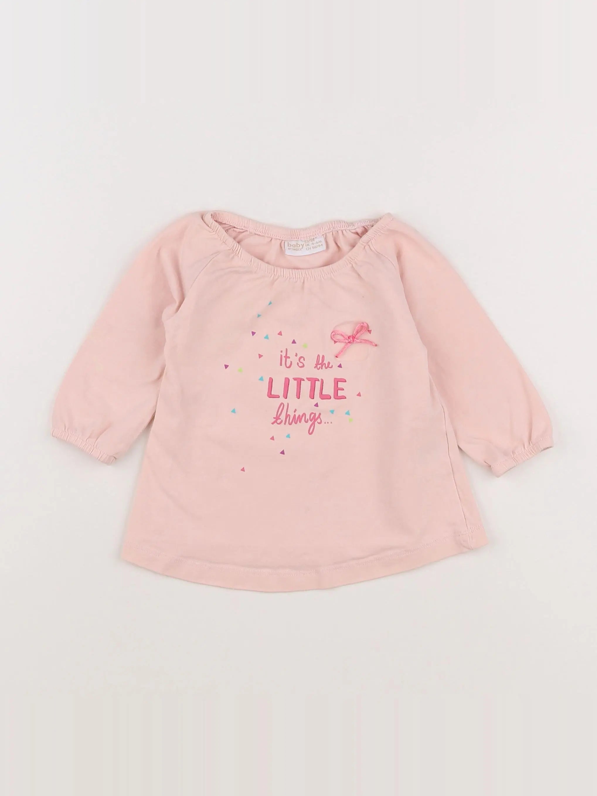 Lindex - tee-shirt rose - 3/6 mois