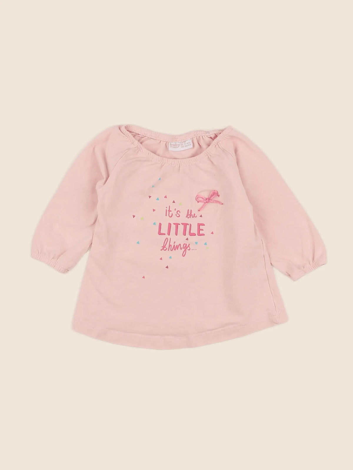 Lindex - tee-shirt rose - 3/6 mois