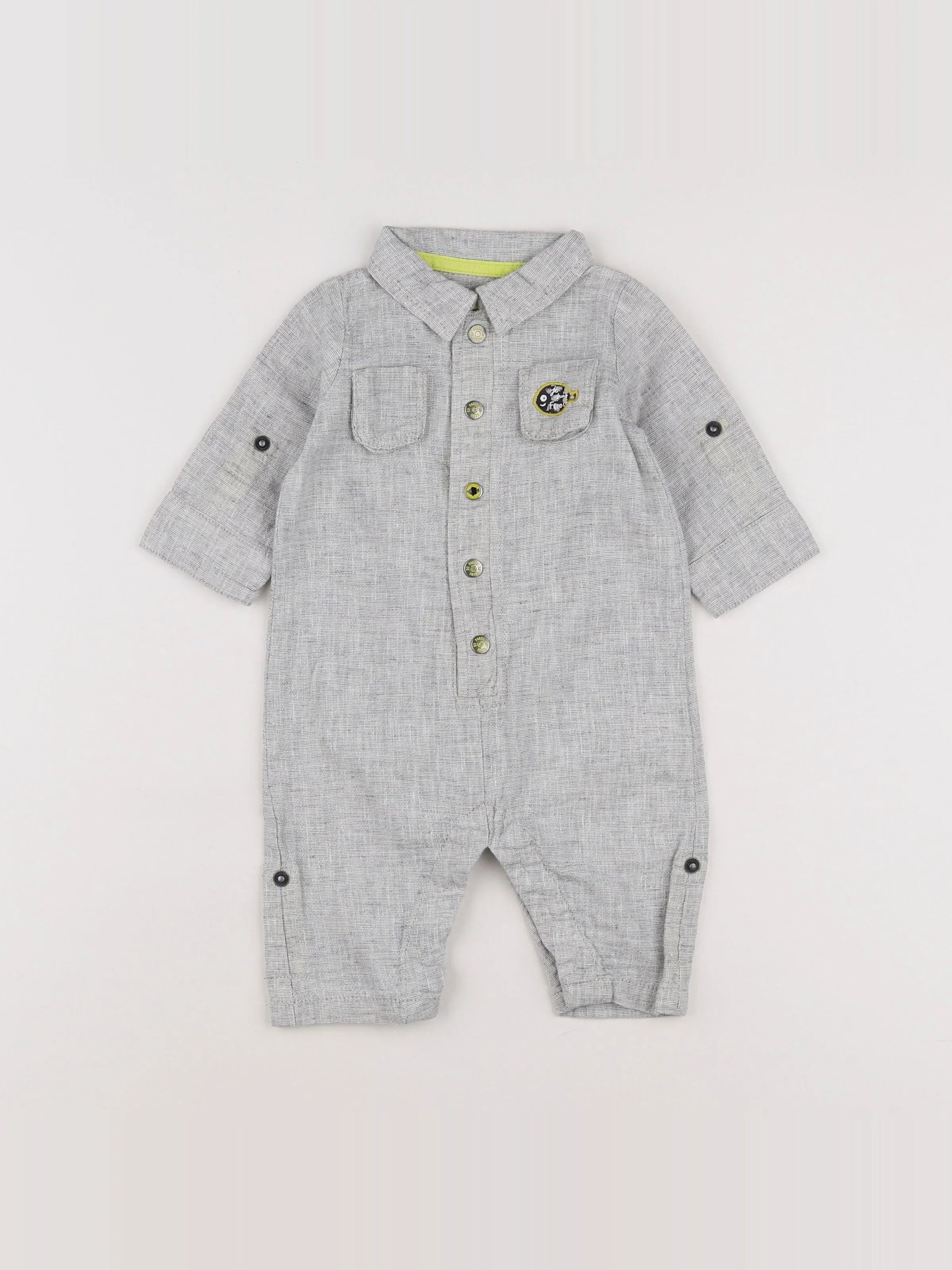 La Redoute - combinaison gris - 6 mois