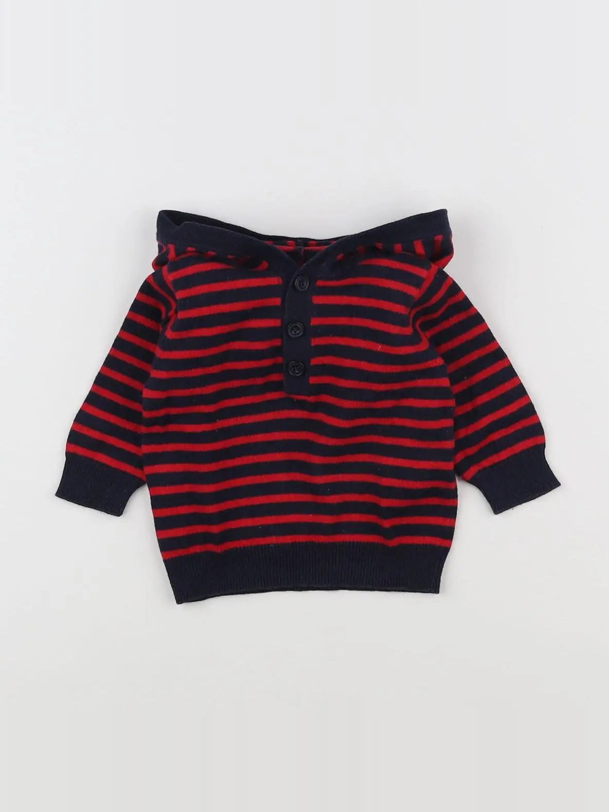 Jacadi - pull rouge - 6 mois