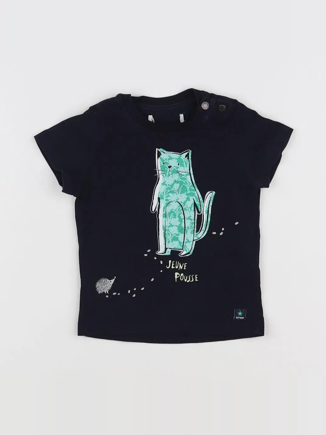 Catimini - tee-shirt bleu - 6/9 mois