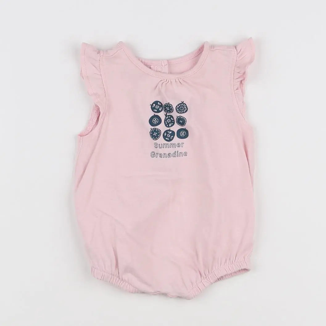 Vertbaudet - combinaison rose - 3 mois