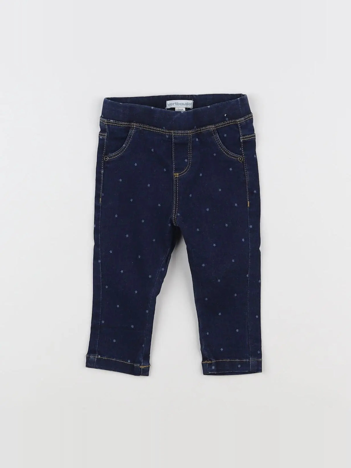 Vertbaudet - jegging bleu - 9 mois