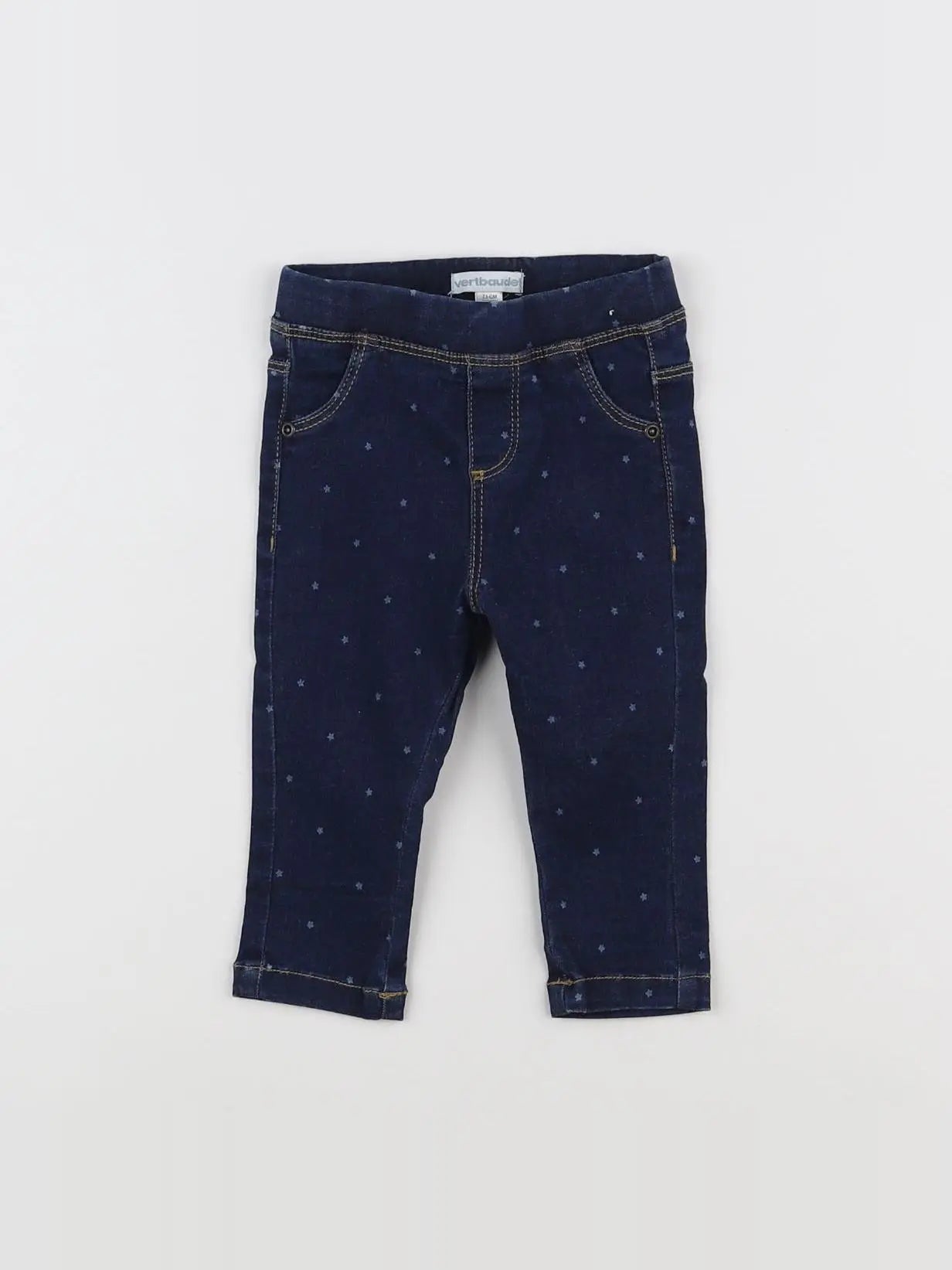 Vertbaudet - jegging bleu - 9 mois