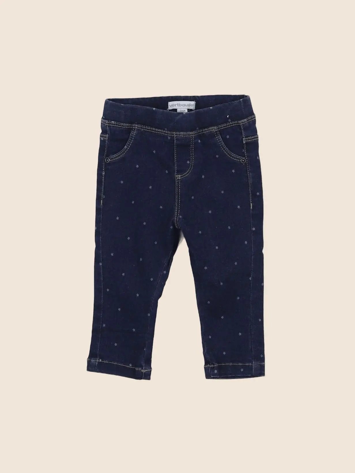 Vertbaudet - jegging bleu - 9 mois