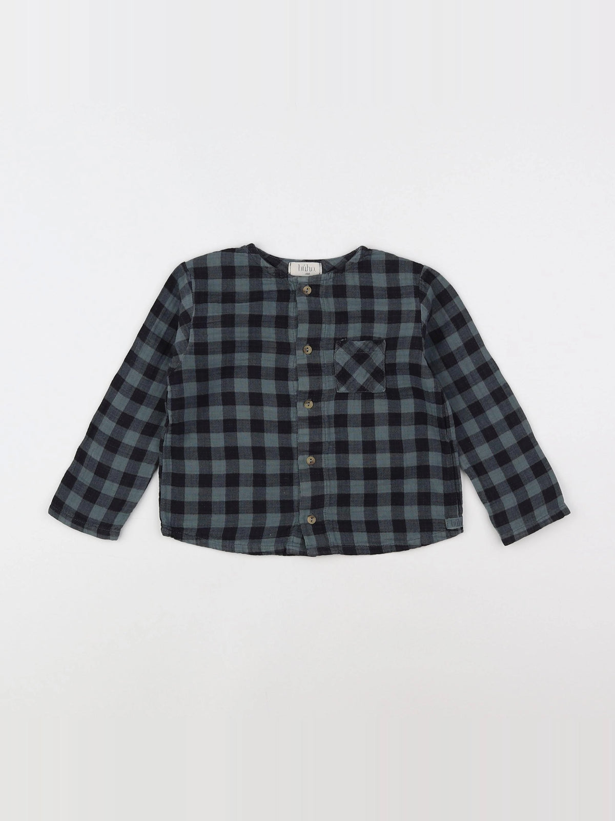 Buho - chemise vert - 12/18 mois