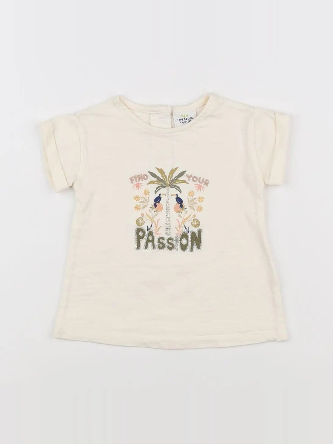 Tape à l'oeil - tee-shirt beige - 9 mois