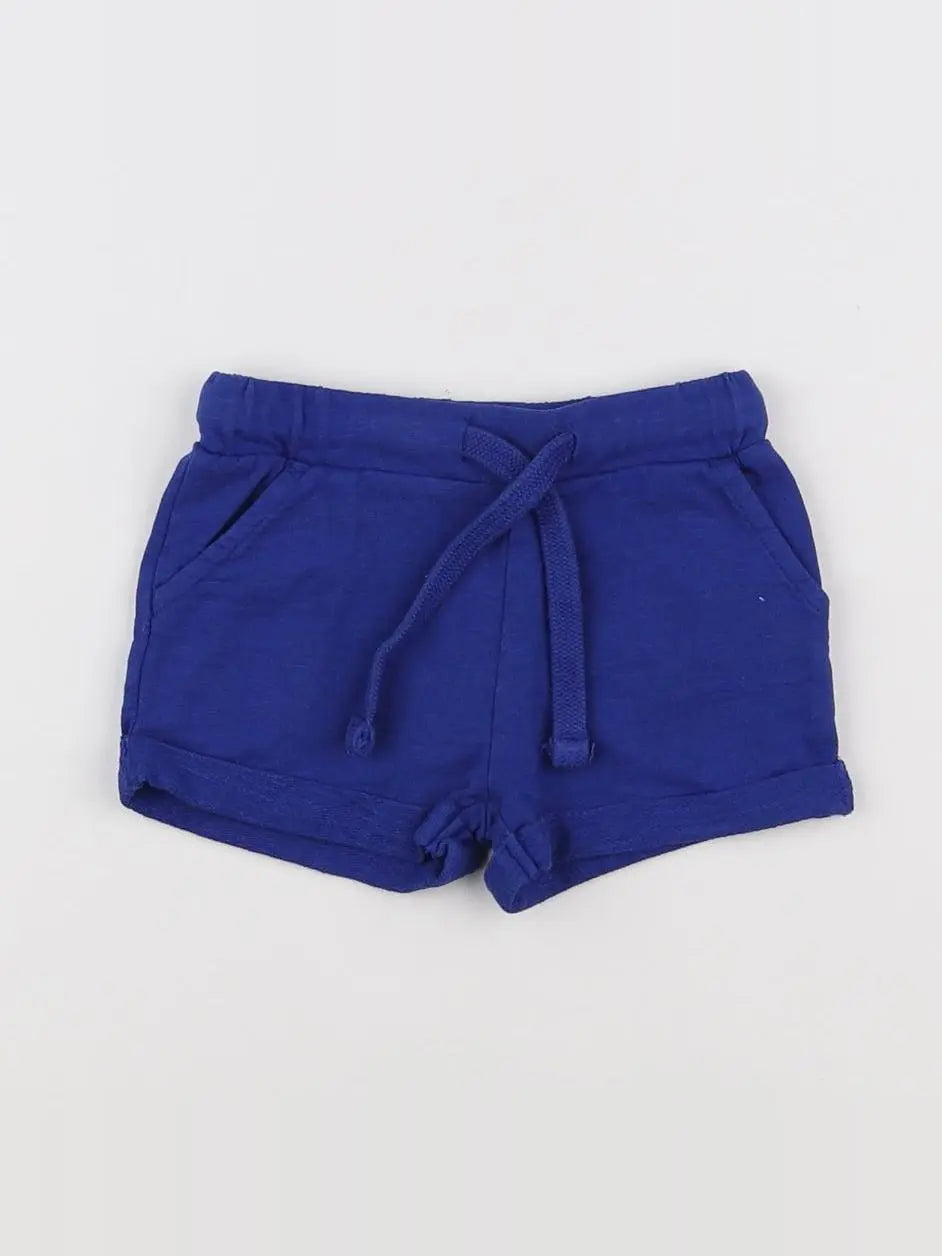 Boutchou - short bleu - 9 mois