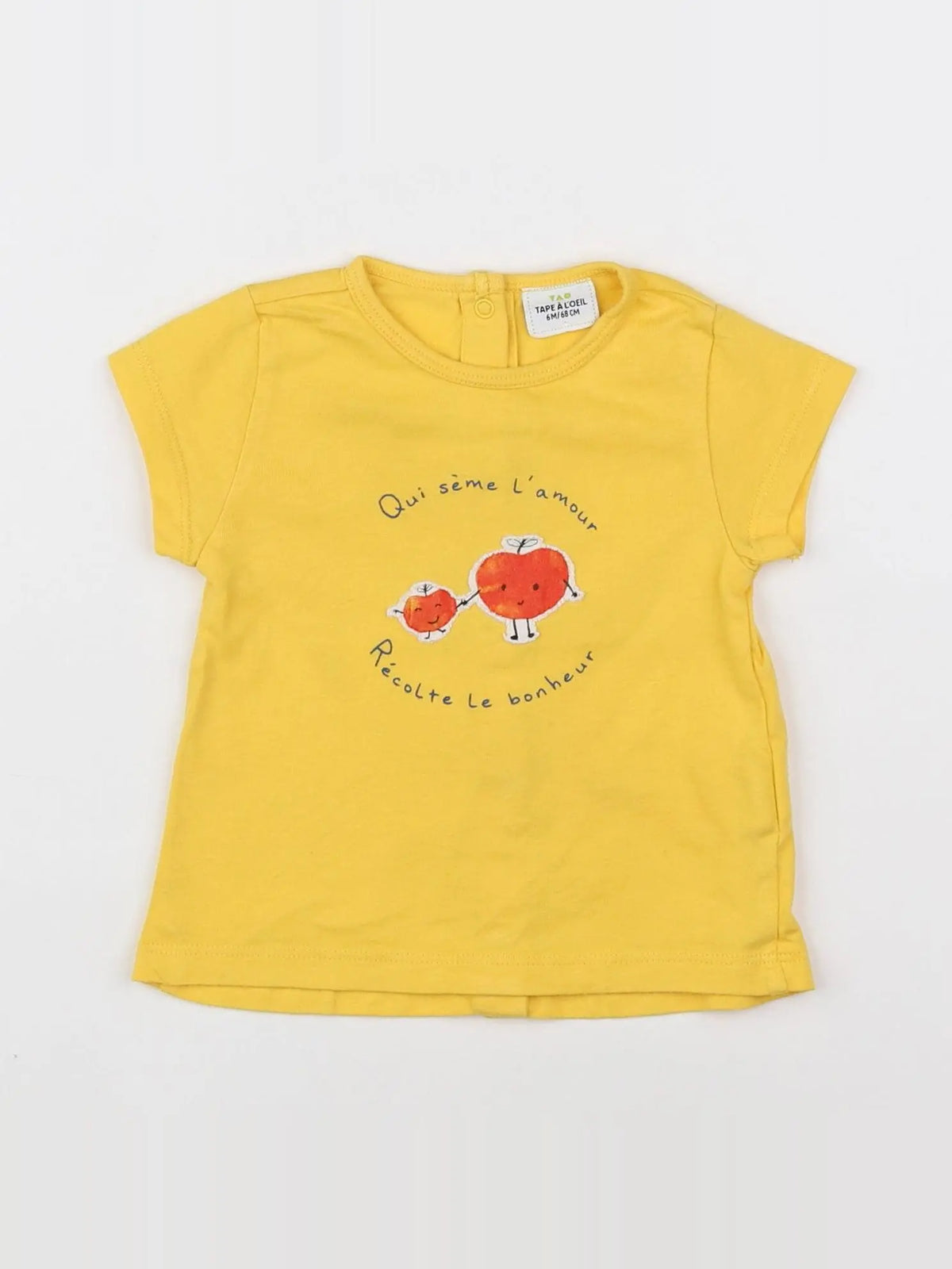 Tape à l'oeil - tee-shirt jaune - 6 mois