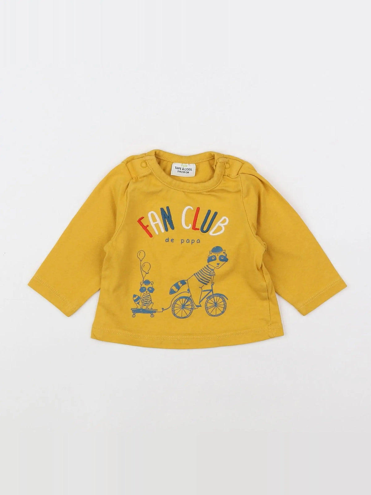 Tape à l'oeil - tee-shirt jaune - 3 mois