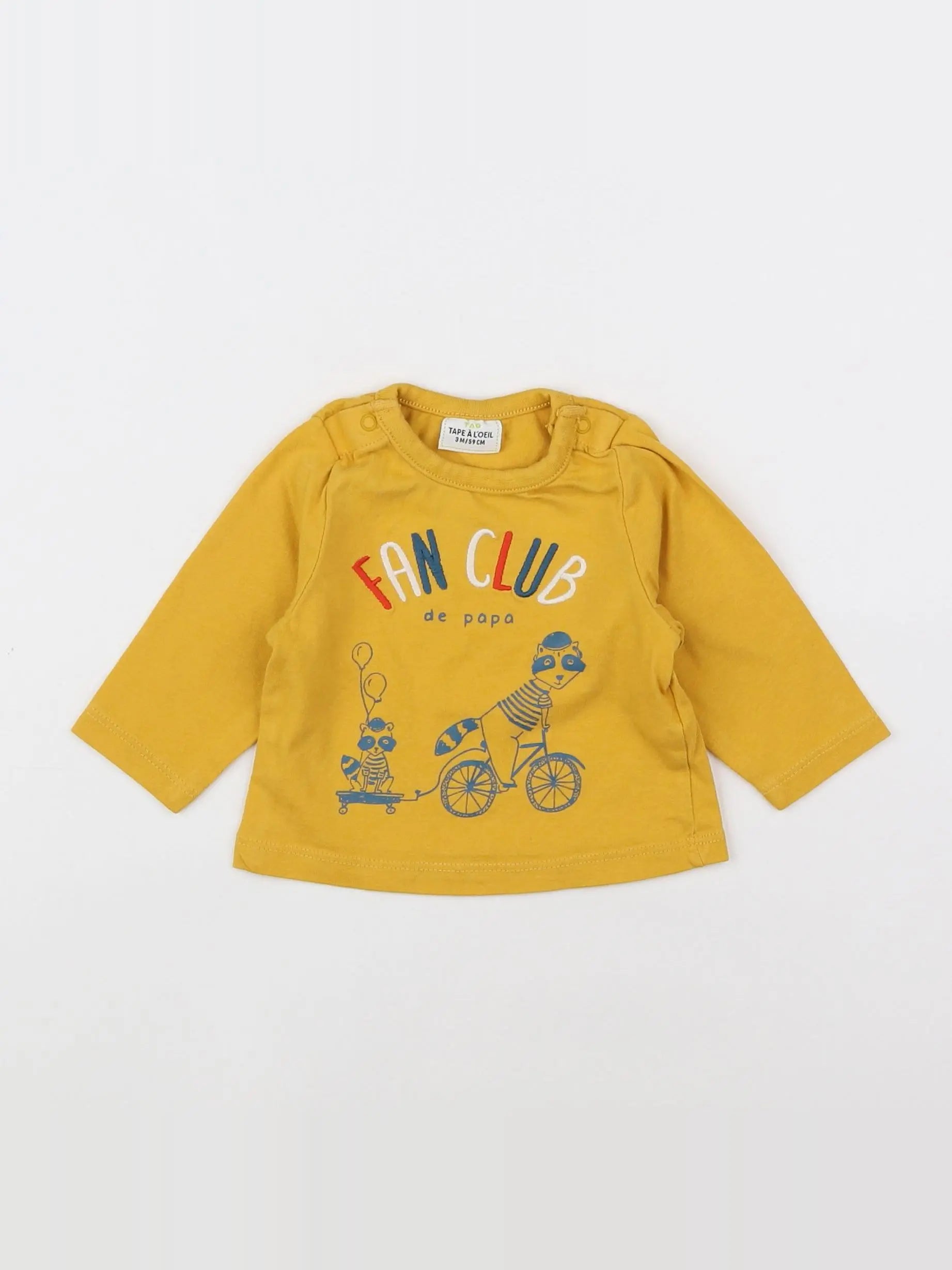 Tape à l'oeil - tee-shirt jaune - 3 mois