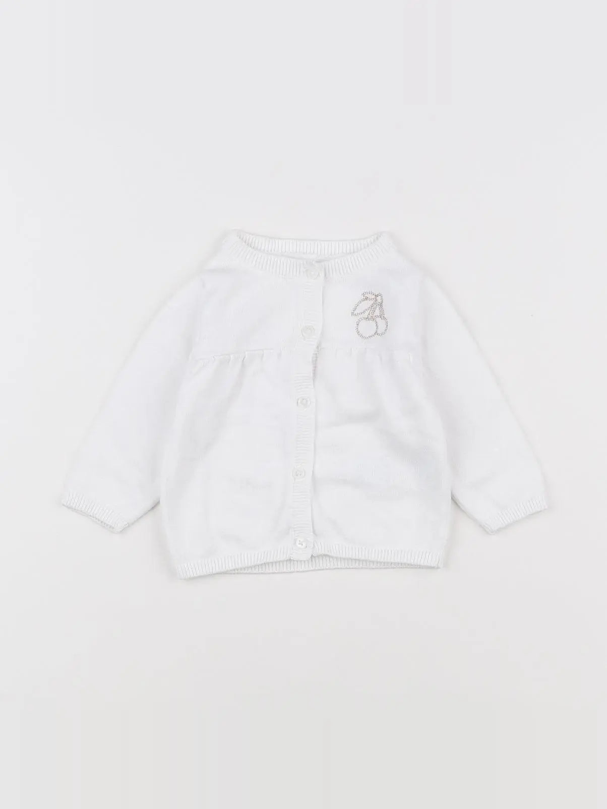 Vertbaudet - gilet blanc - 3 mois