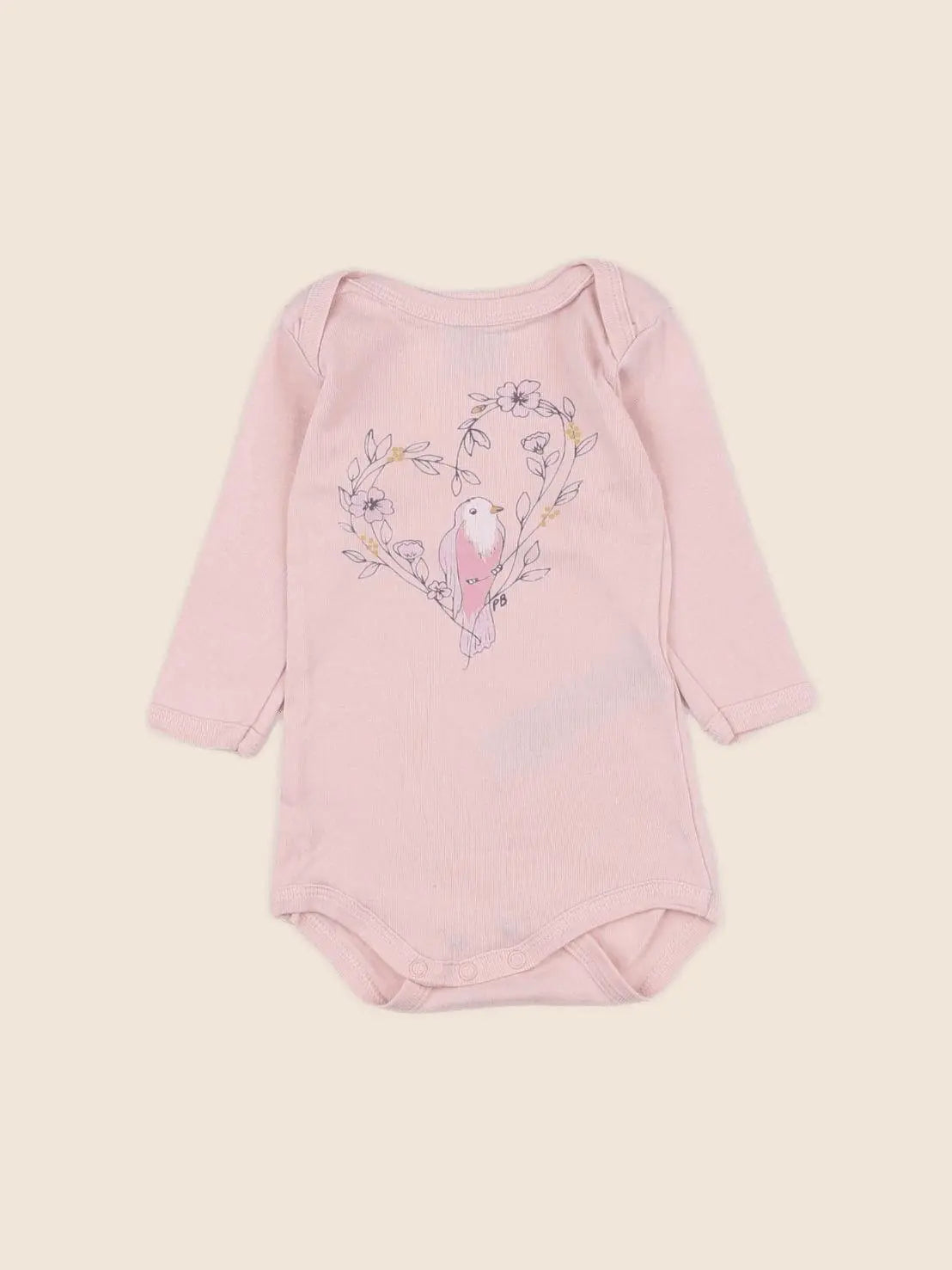 Petit Bateau - body rose - 3 mois