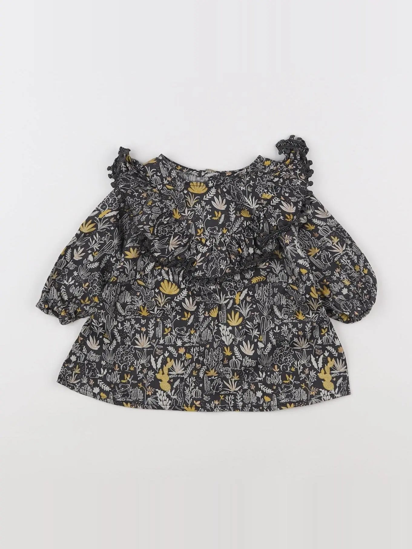 Tape à l'oeil - robe noir, jaune - 3 mois