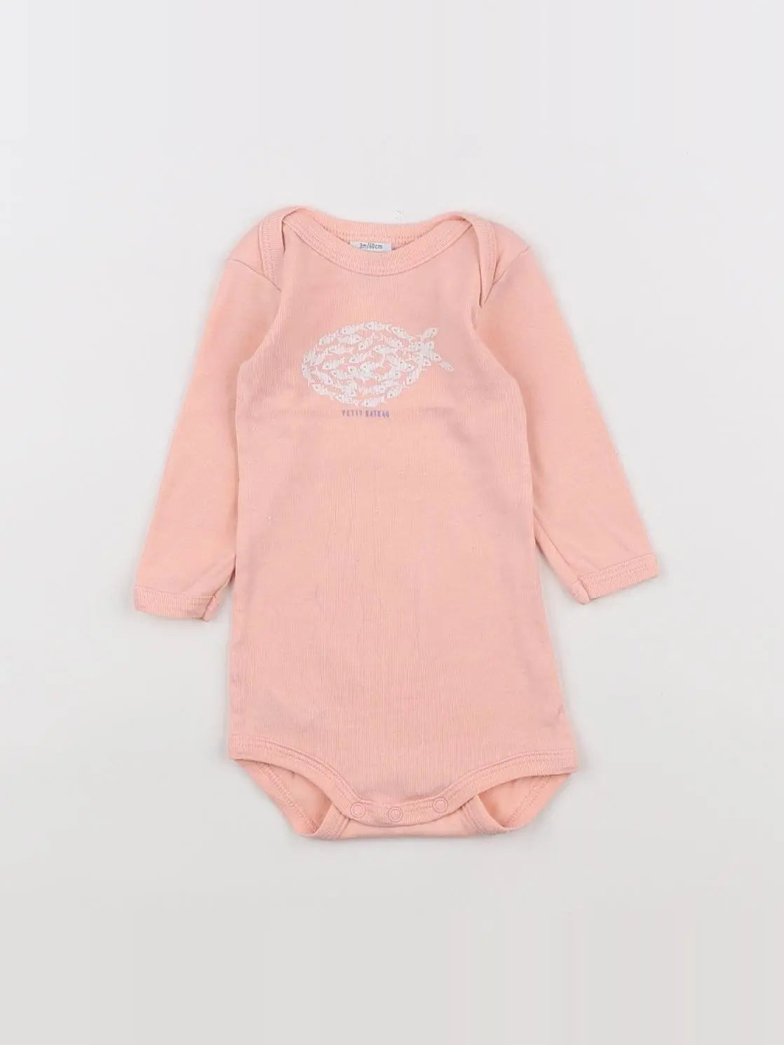 Petit Bateau - body rose - 3 mois