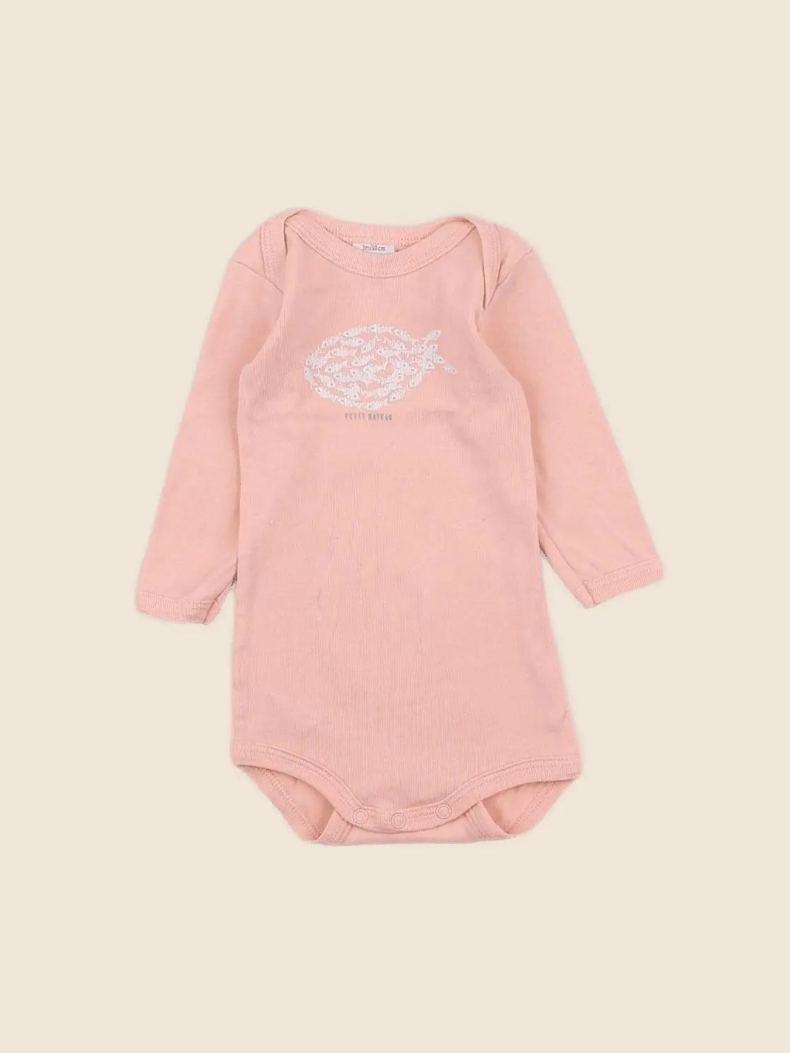 Petit Bateau - body rose - 3 mois
