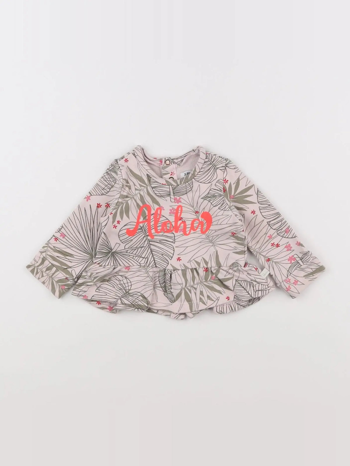 IKKS - sweat imprimé au dos rose - 6 mois