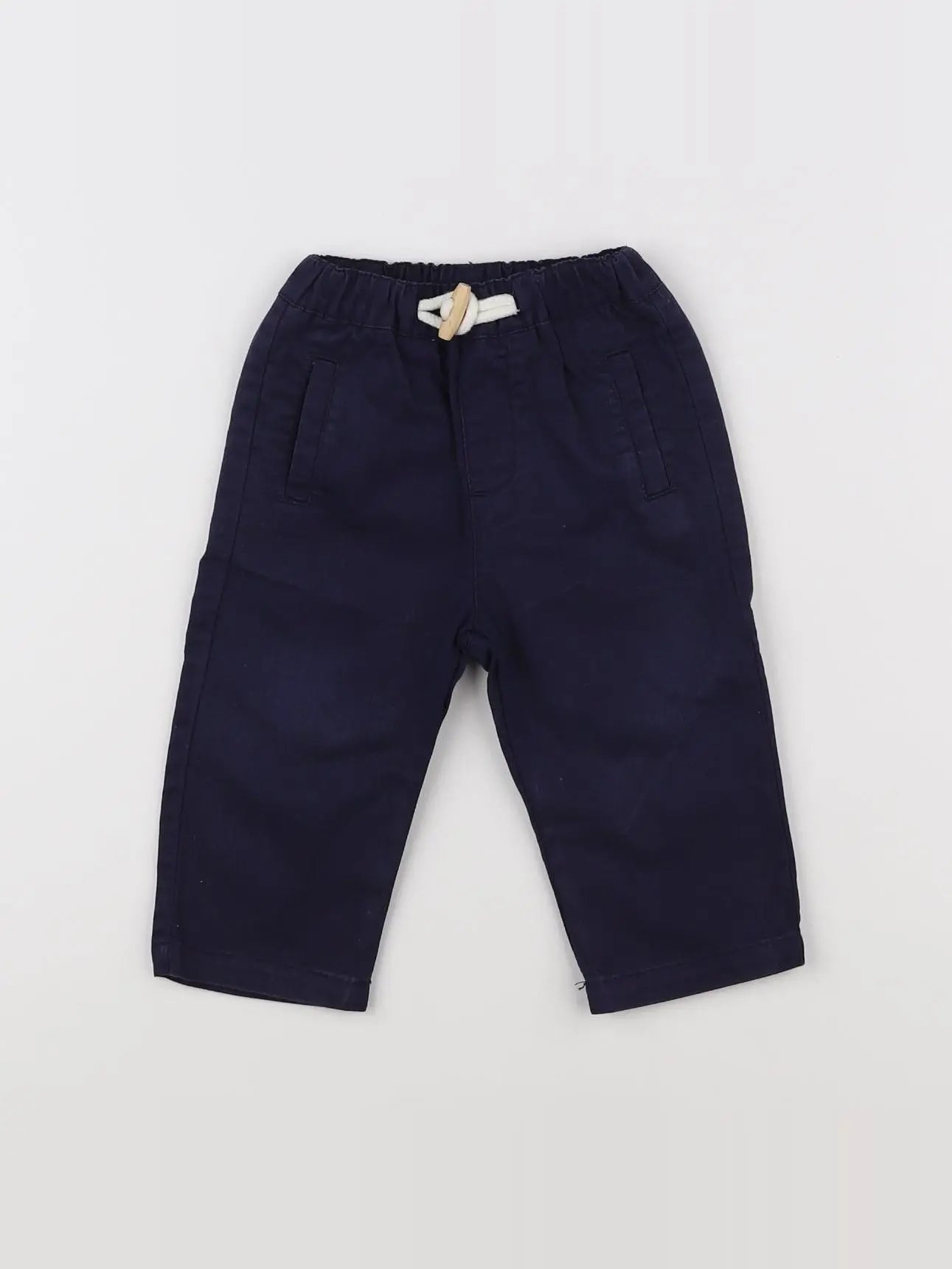 Natalys - pantalon bleu - 12 mois