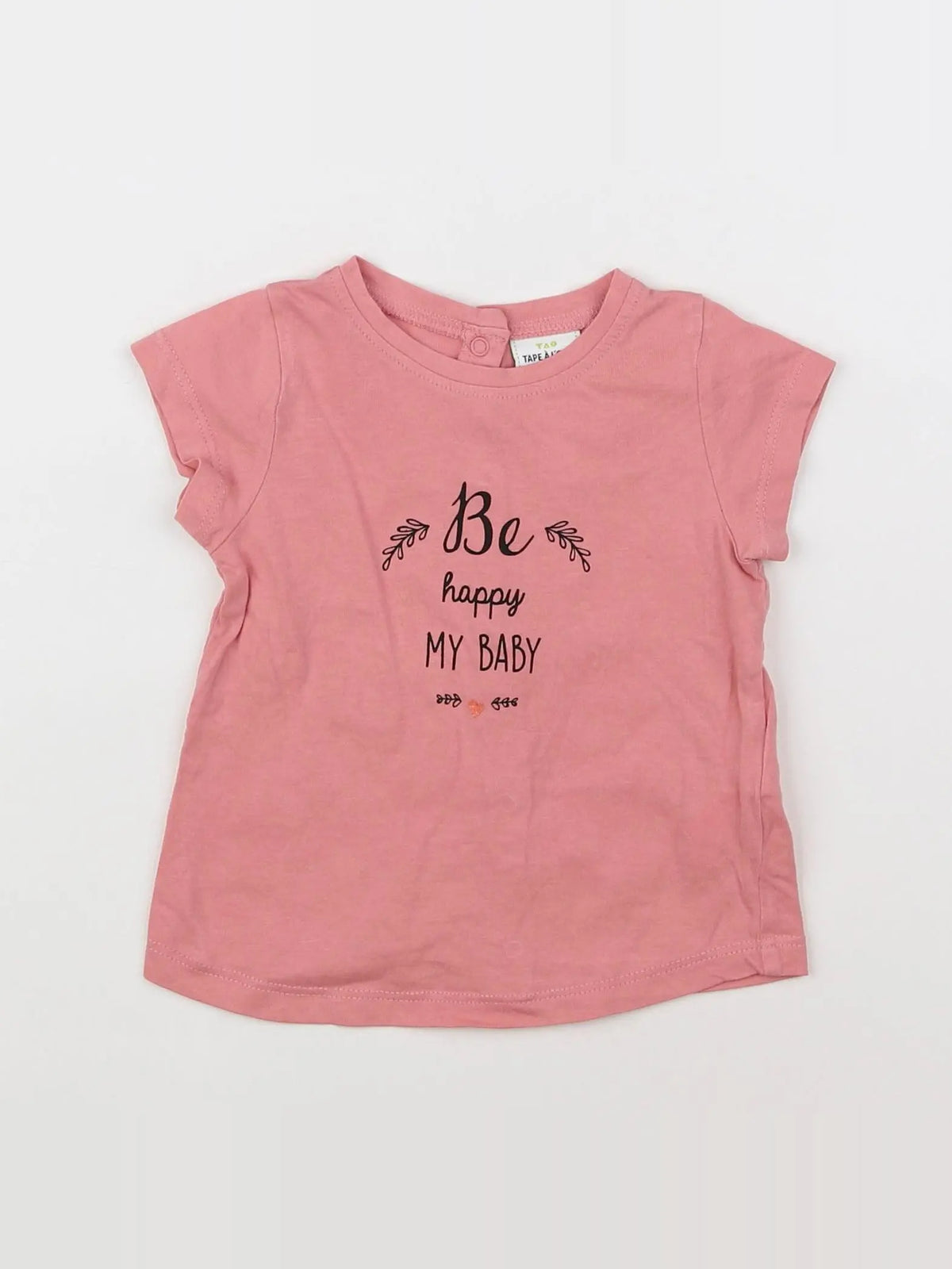 Tape à l'oeil - tee-shirt rose - 6 mois