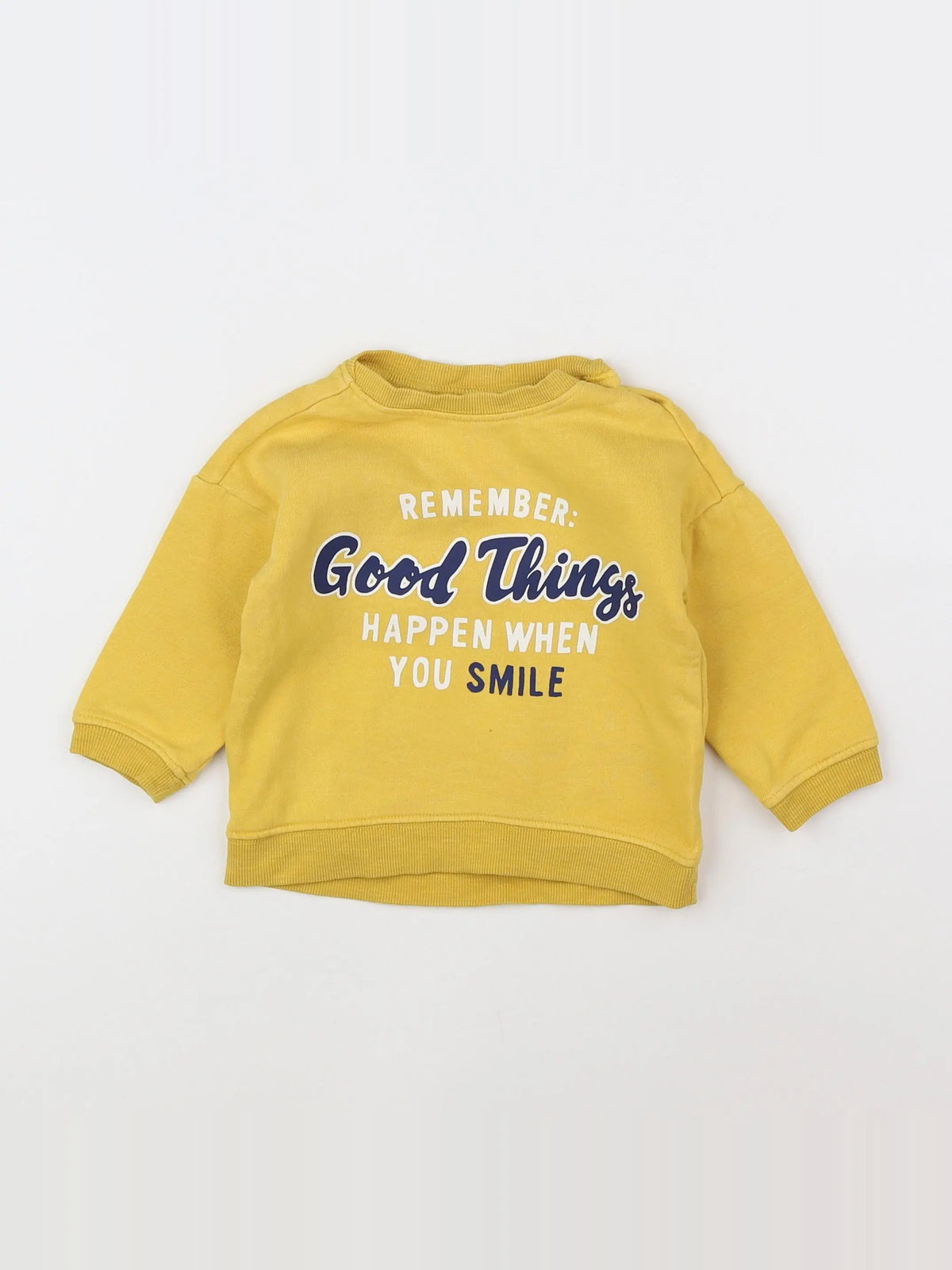 H&M - sweat jaune - 6/9 mois