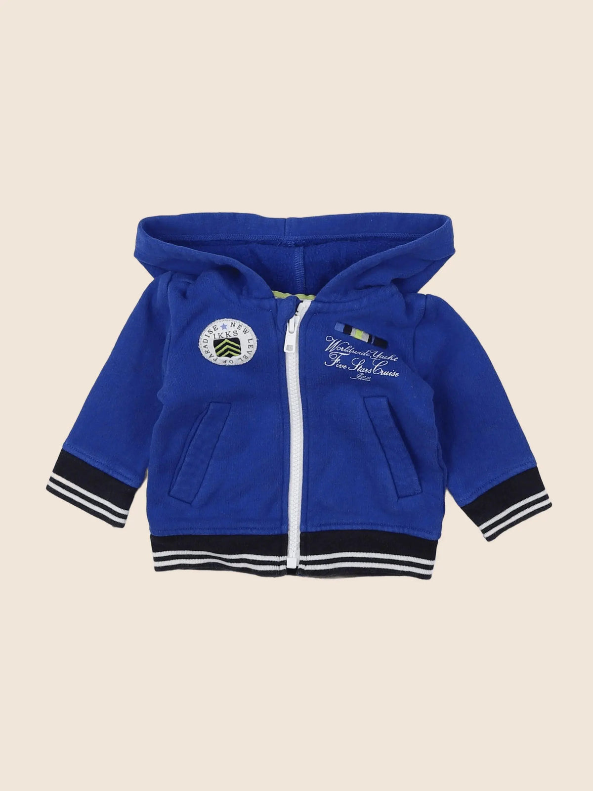 IKKS - sweat bleu - 3 mois