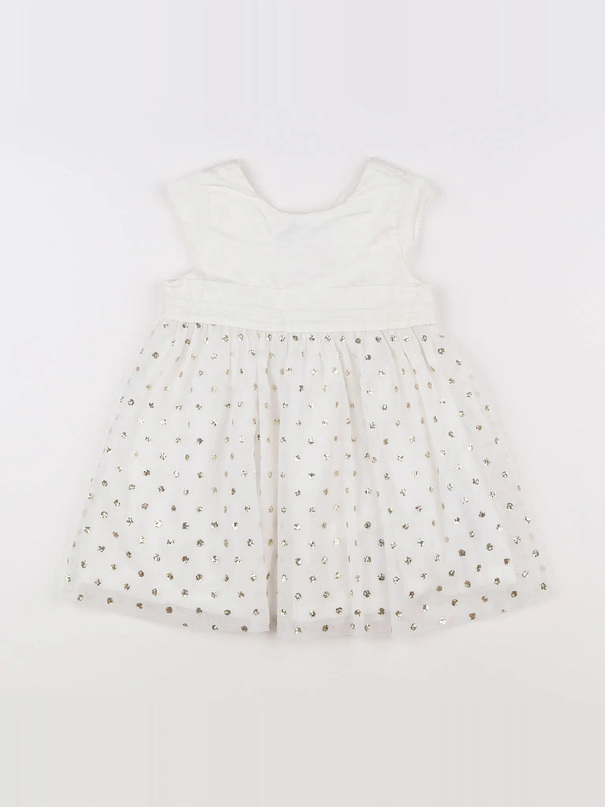 Petit Bateau - robe blanc - 18 mois