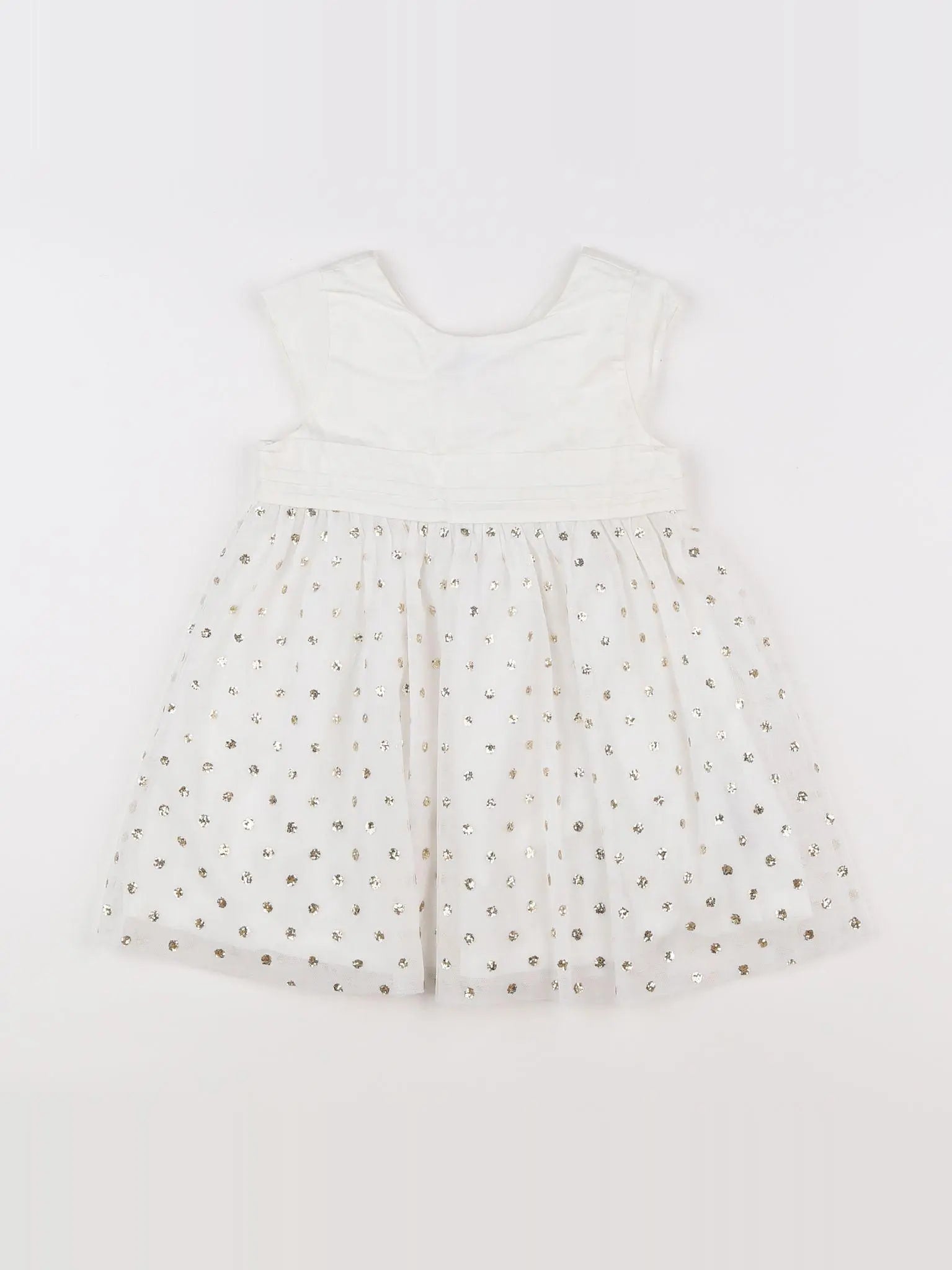 Petit Bateau - robe blanc - 18 mois