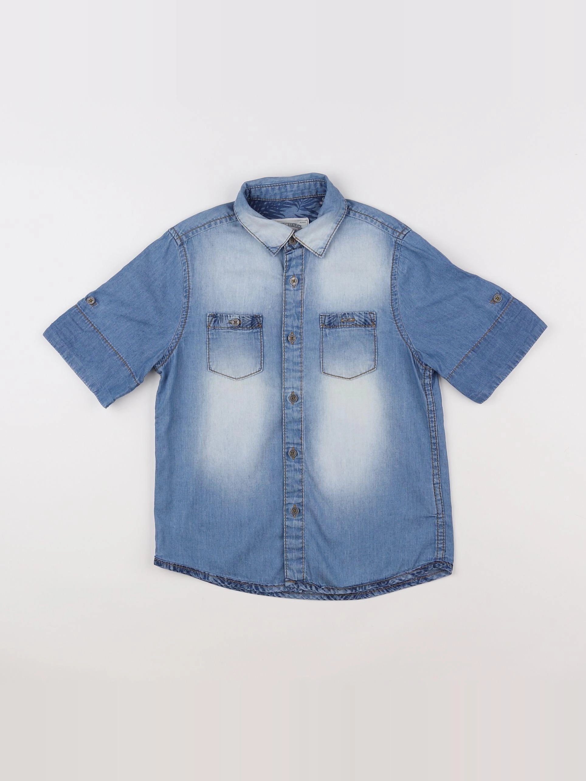 Mayoral - chemise imprimé au dos bleu - 6 ans