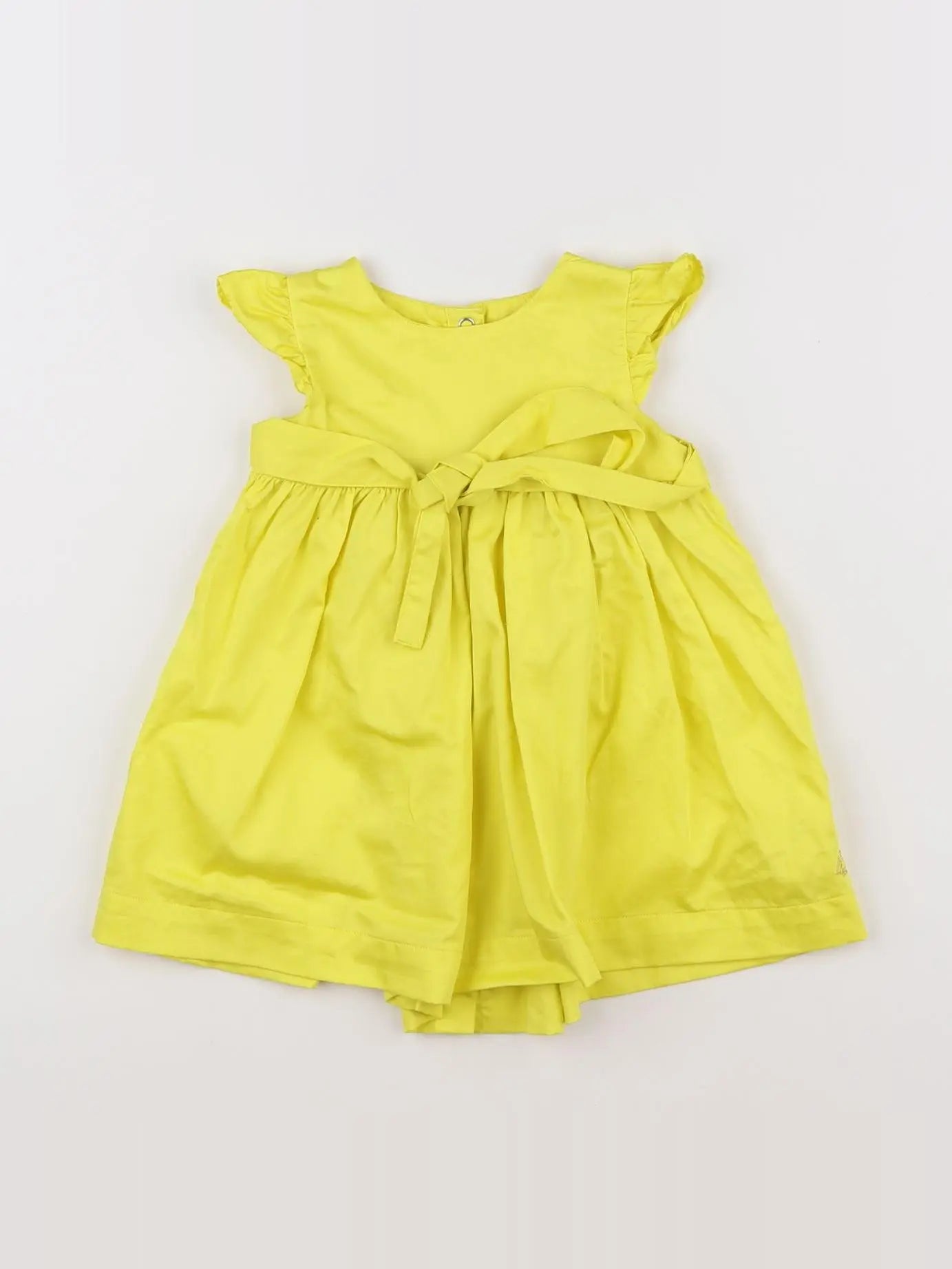 Petit Bateau - robe jaune - 12 mois