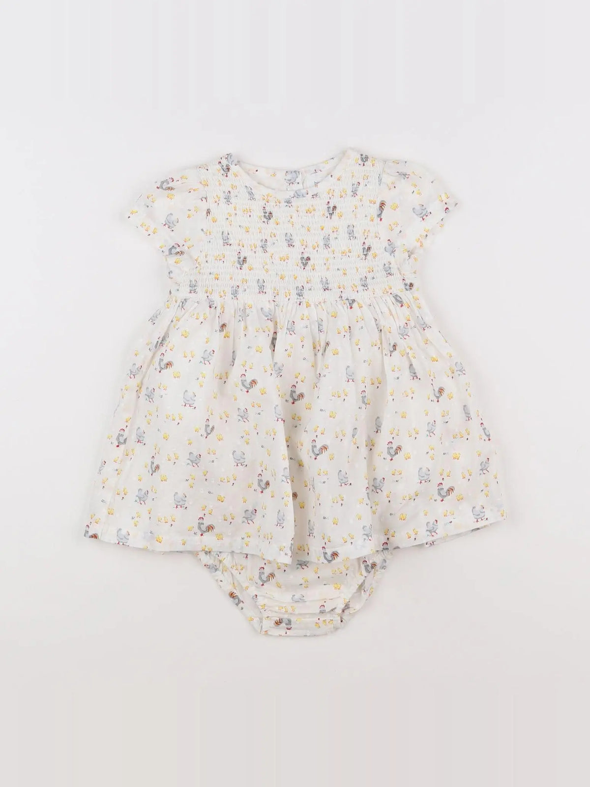 Boutchou - robe beige, jaune - 9 mois