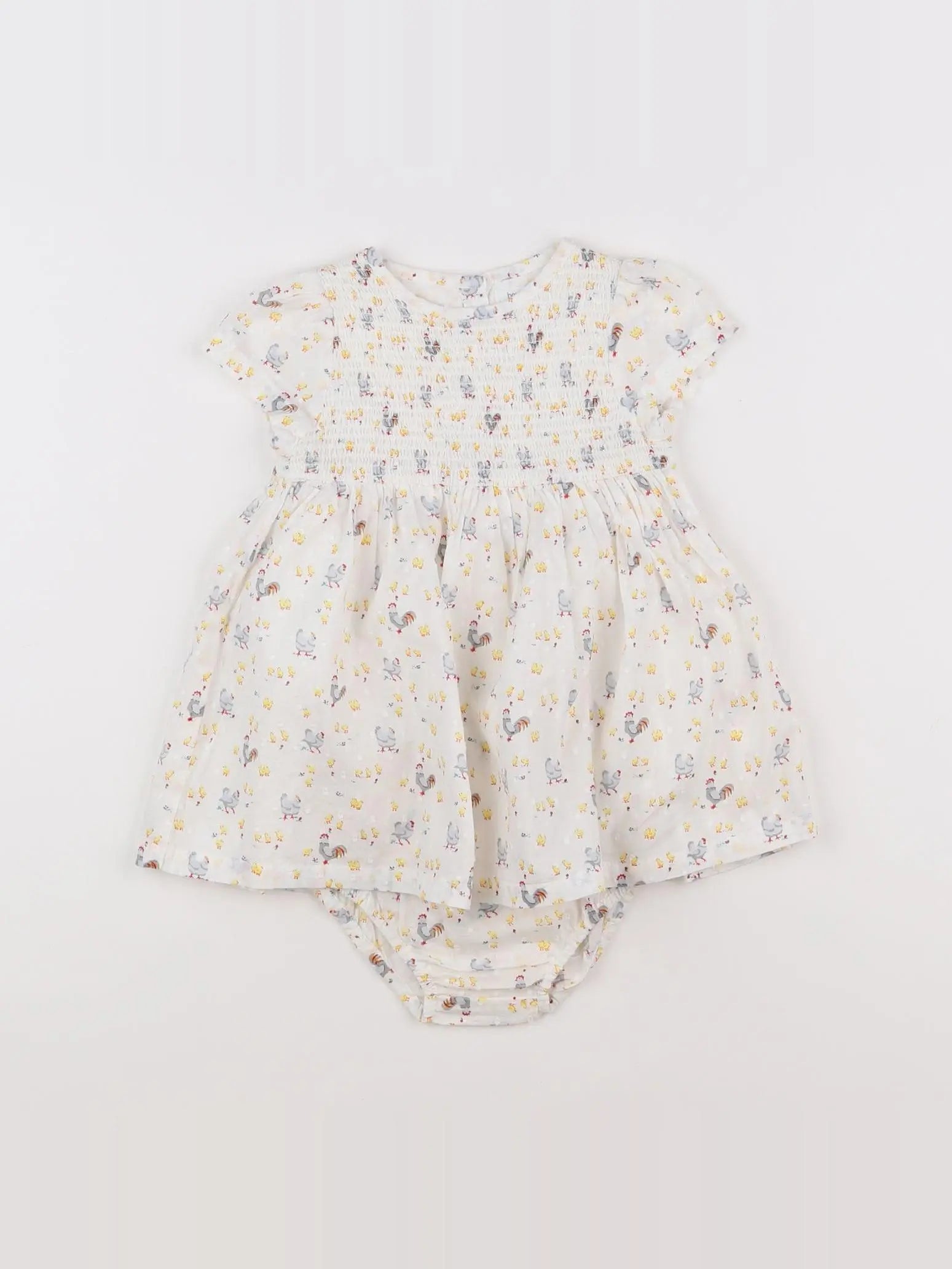 Boutchou - robe beige, jaune - 9 mois