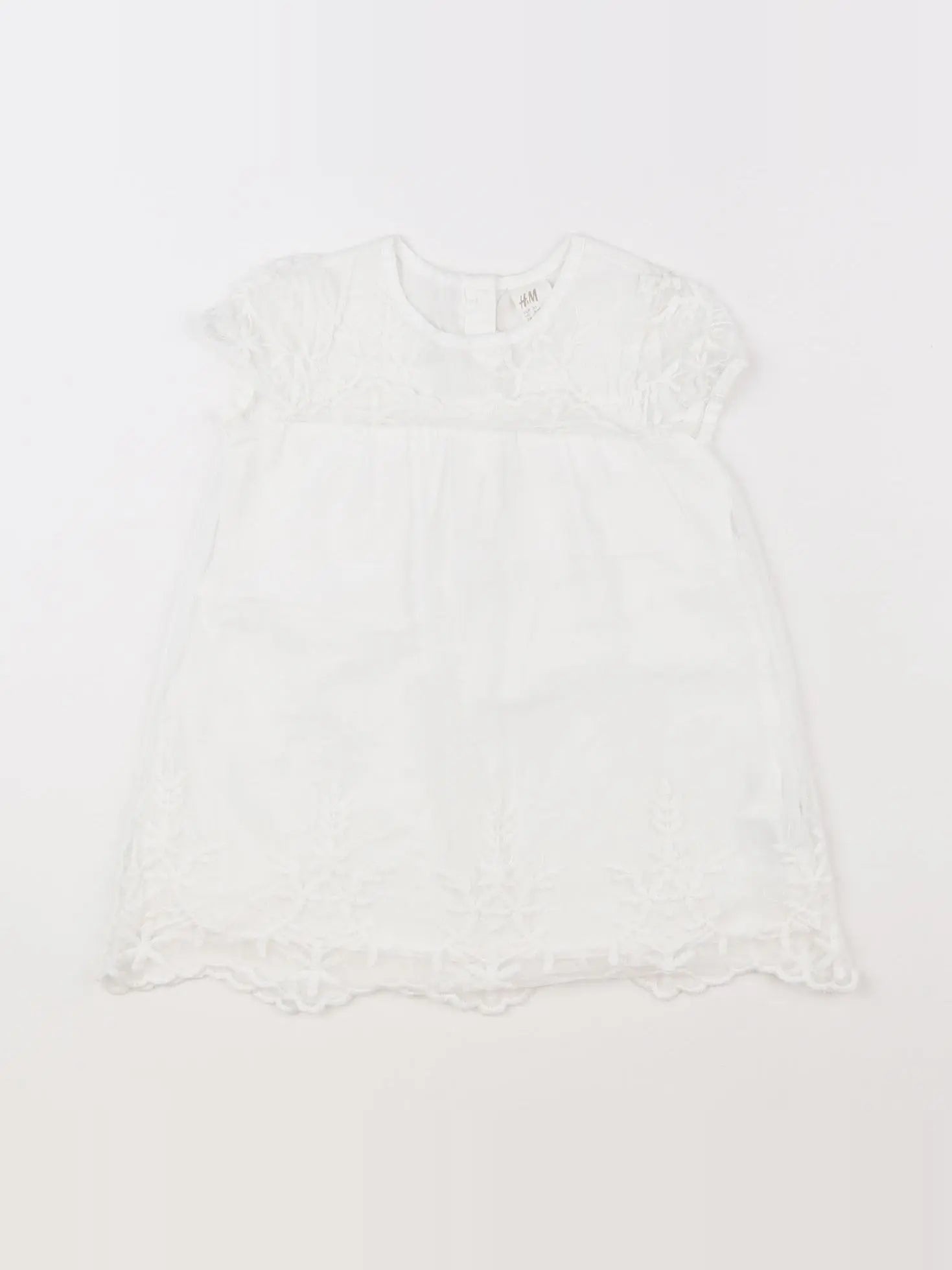 H&M - robe blanc (état neuf) - 9/12 mois