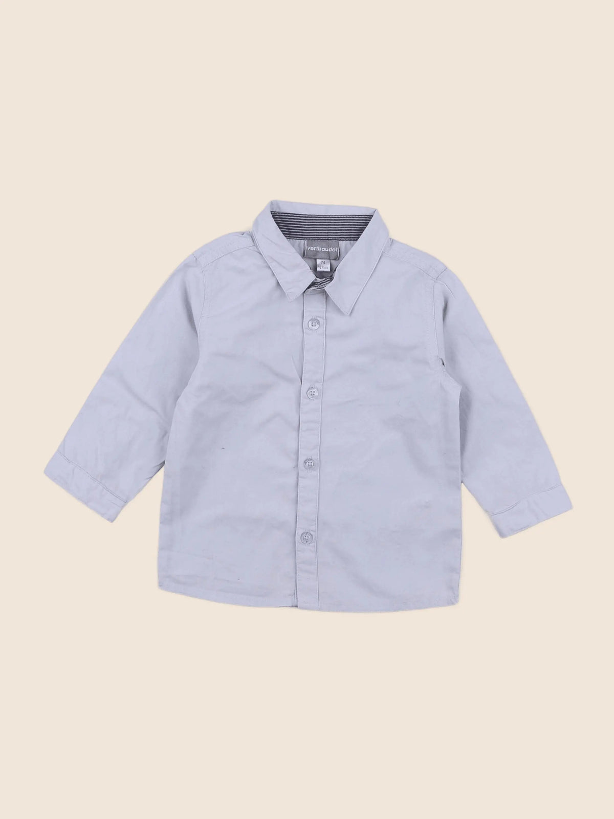 Vertbaudet - chemise bleu - 12 mois