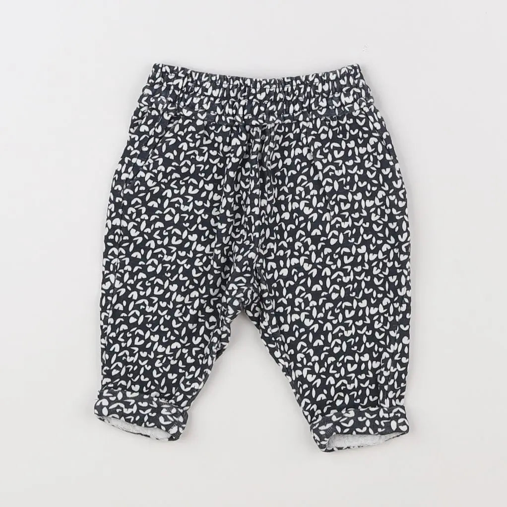 Vertbaudet - pantalon bleu, blanc - 3 mois