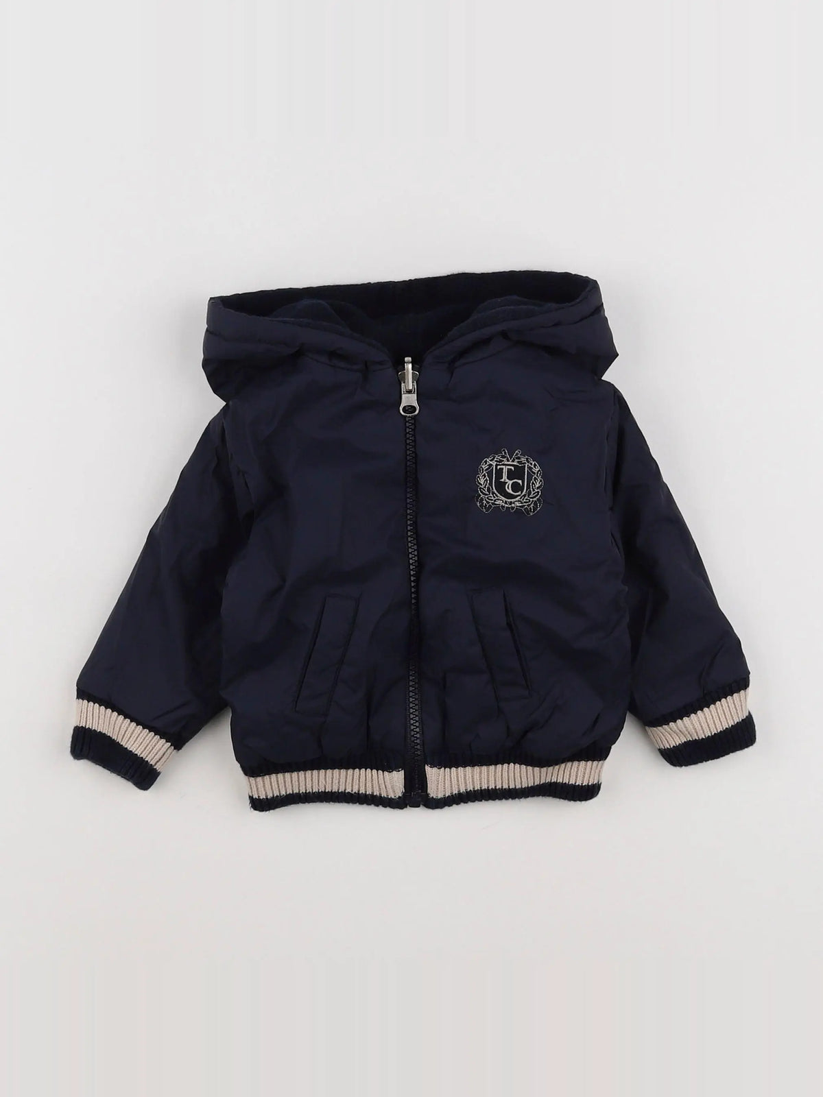 Tartine & Chocolat - veste doublé, réversible bleu - 12 mois