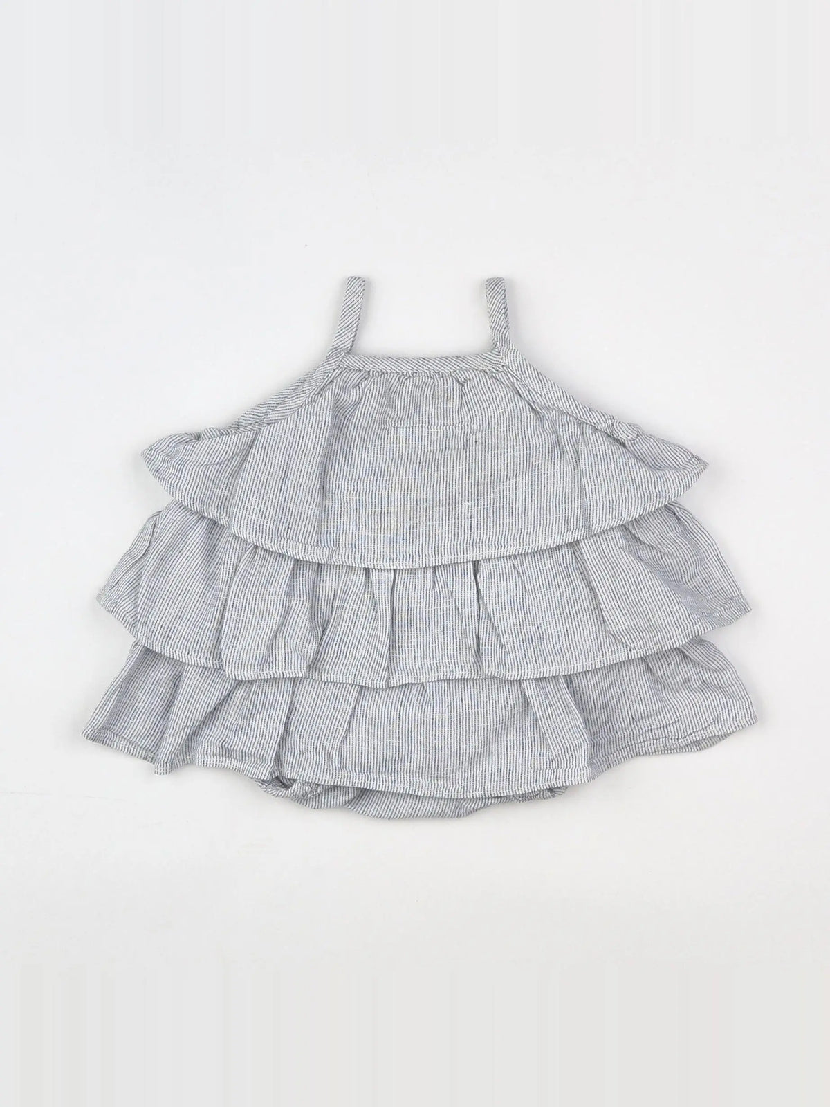 H&M - blouse bleu, blanc - 1/3 mois