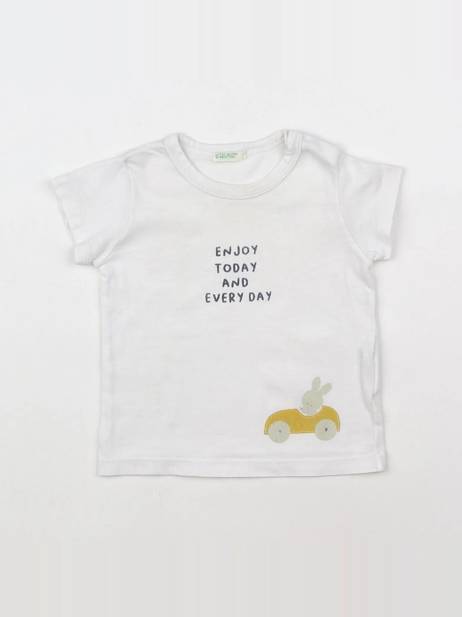 Benetton - tee-shirt blanc - 6 mois