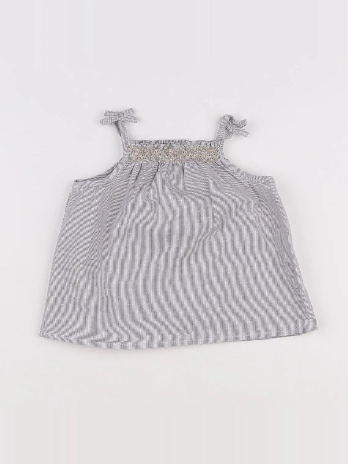 Boutchou - blouse blanc, bleu - 9 mois