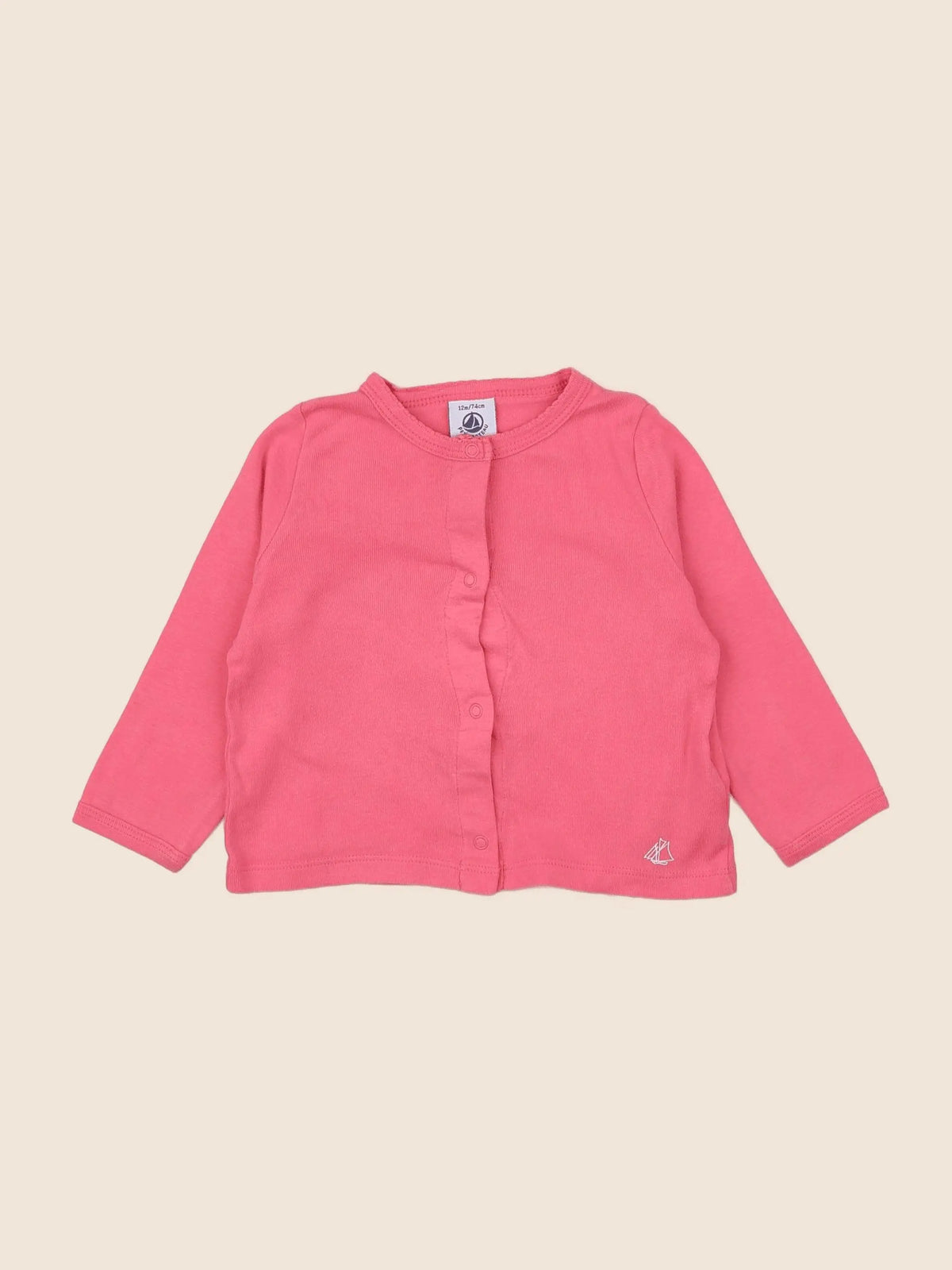 Petit Bateau - tee-shirt rose - 12 mois