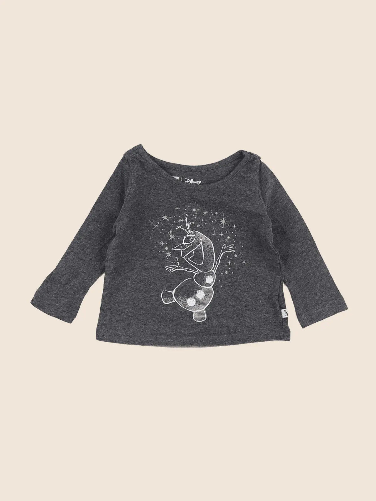GAP - tee-shirt gris, or - 6/12 mois