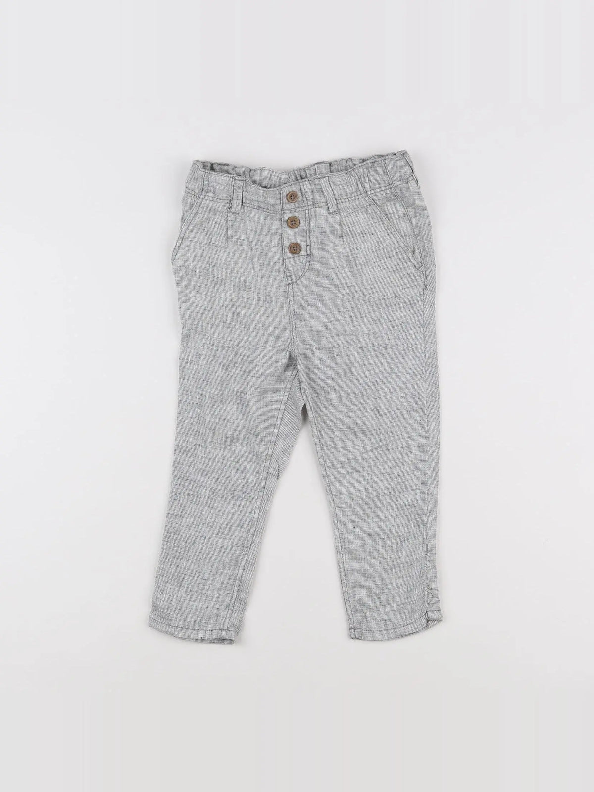 H&M - pantalon gris - 9/12 mois